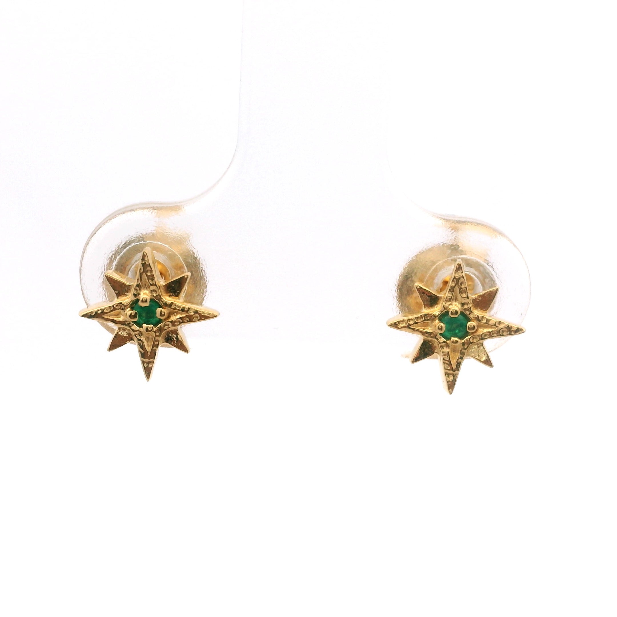 925YG NORT STAR ONYX GREEN EARRINGS