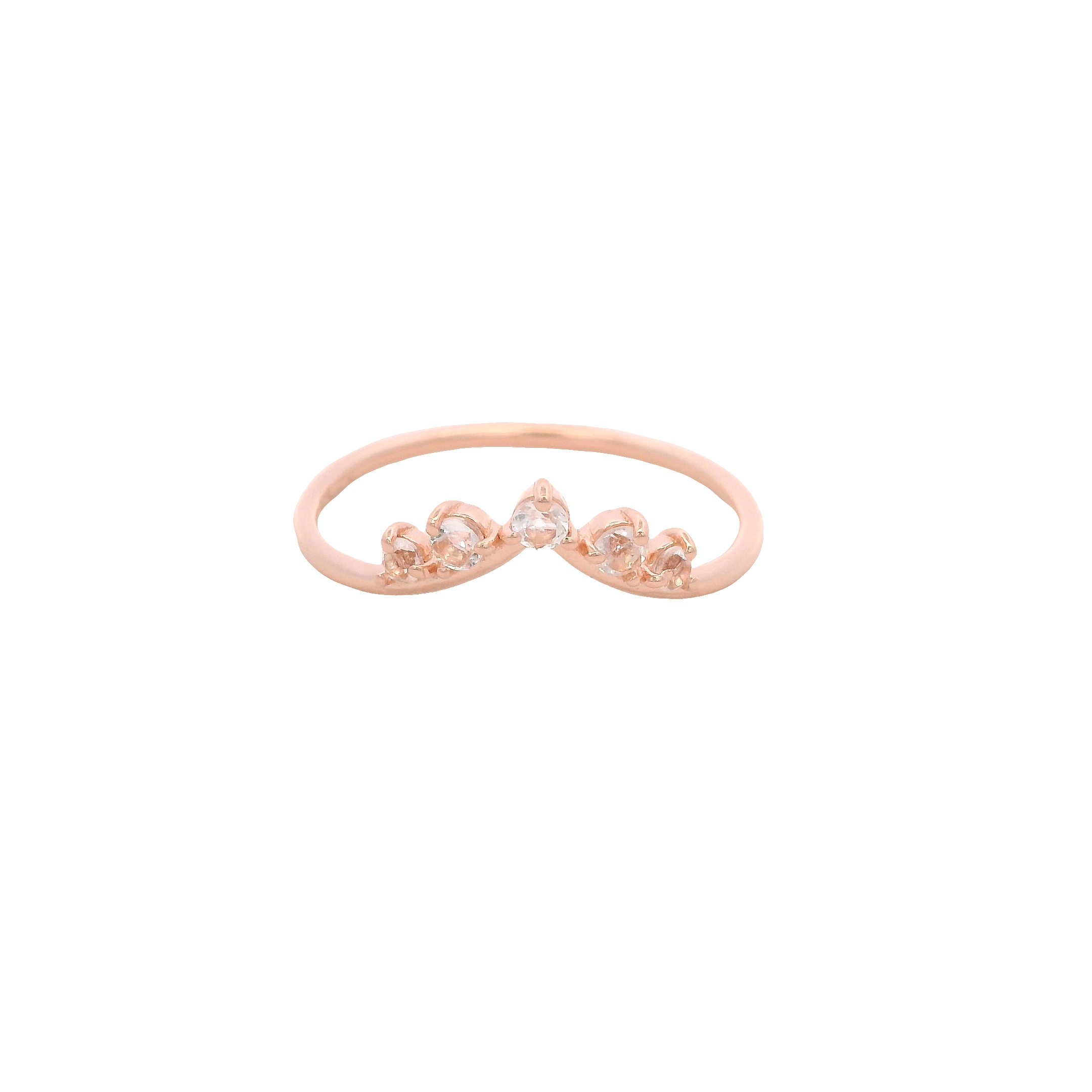 925RG WISH 5 STONE ROCK CRYSTAL RING T6.5
