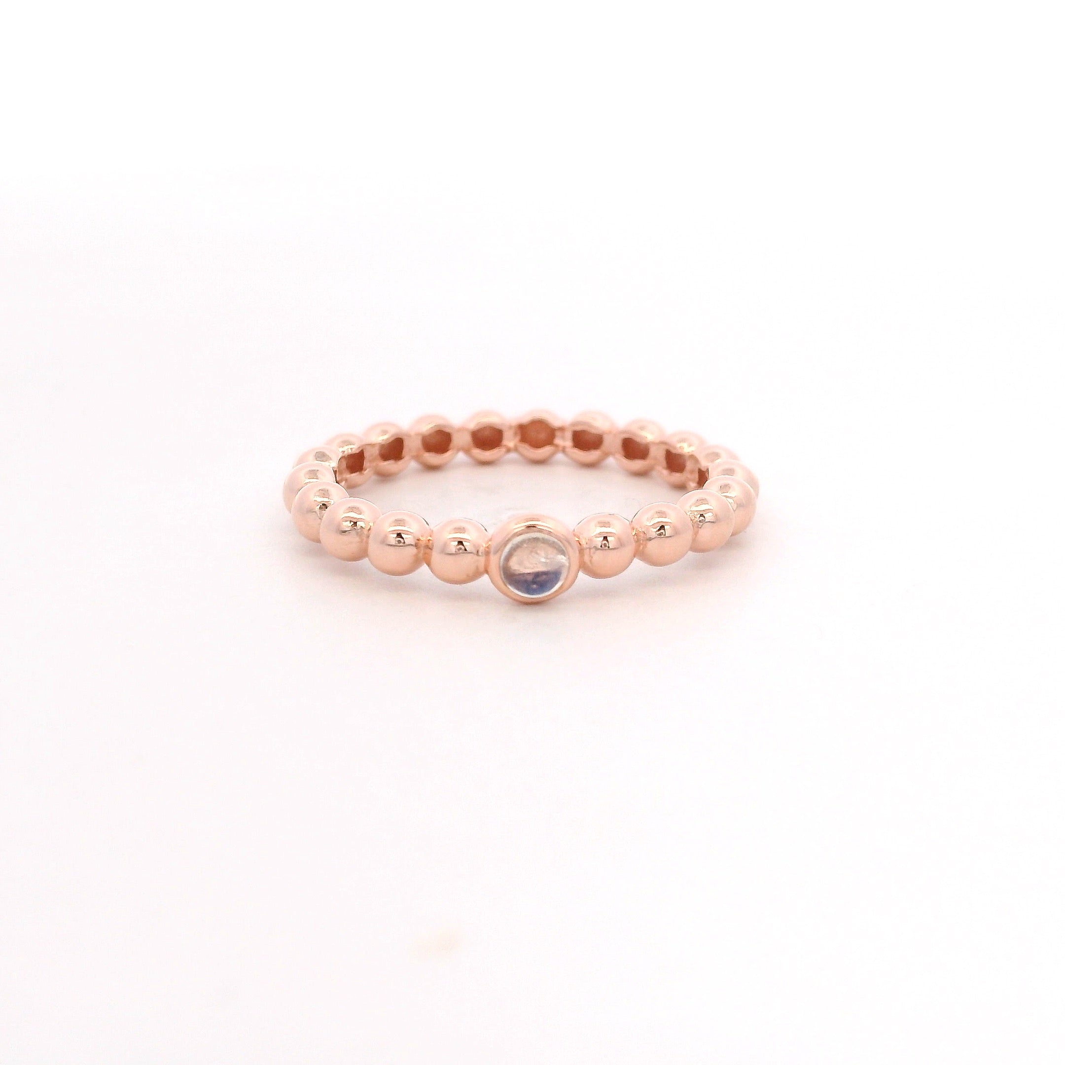 925RG BEANDS CENTER MOOSTONE RING T6.5
