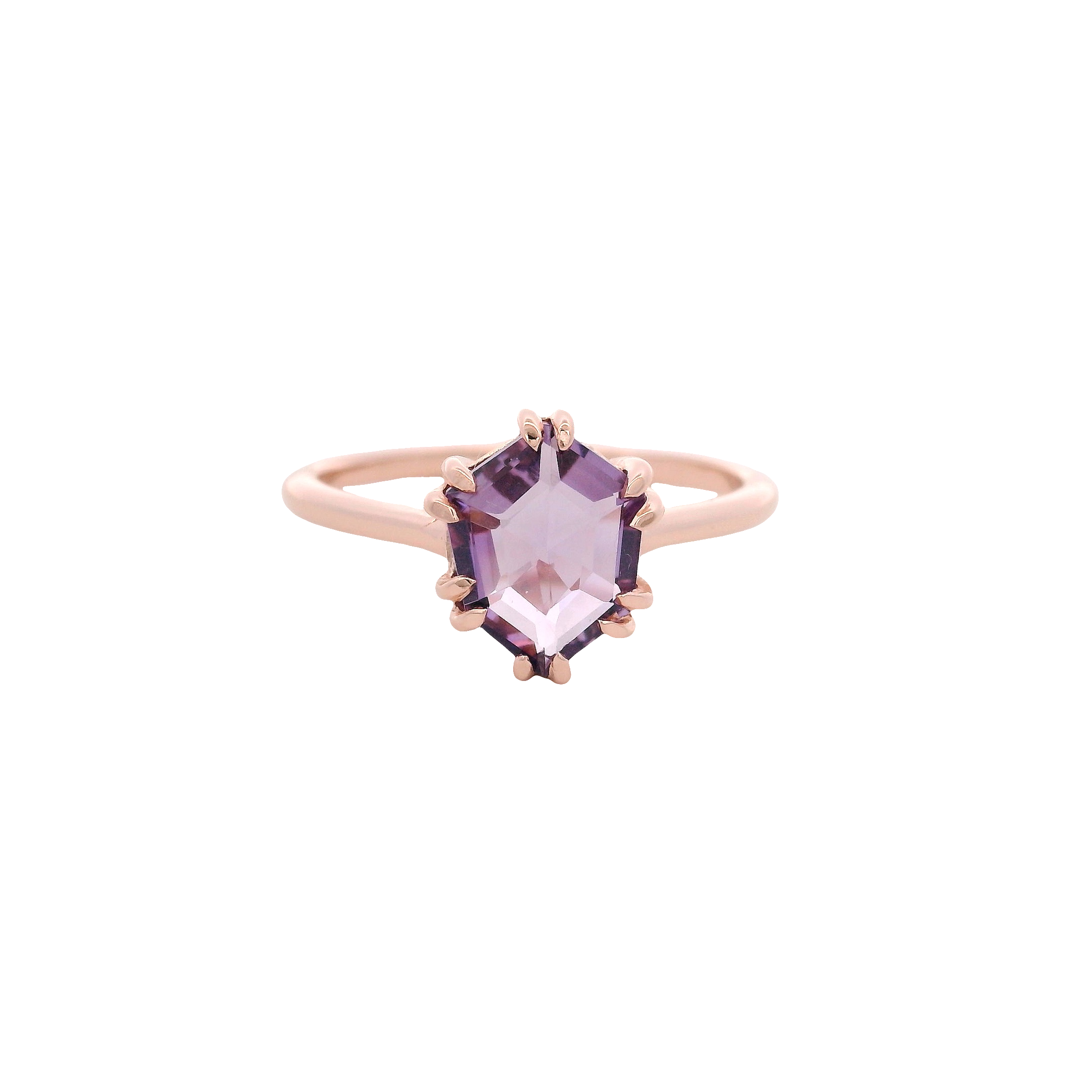925RG HEXAGONAL AMETHYST RING T6.5