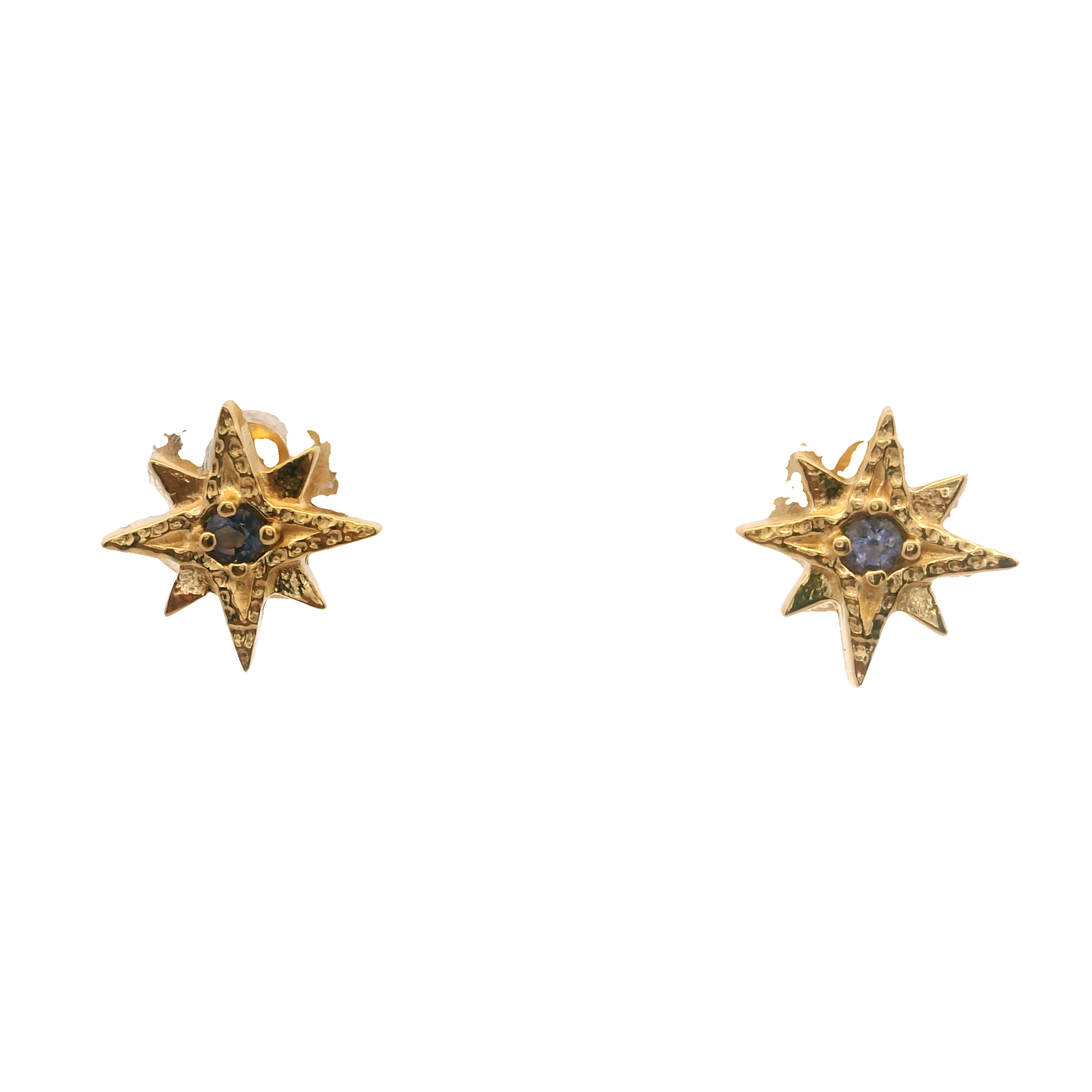 925YG NORT STAR IOLITE EARRINGS