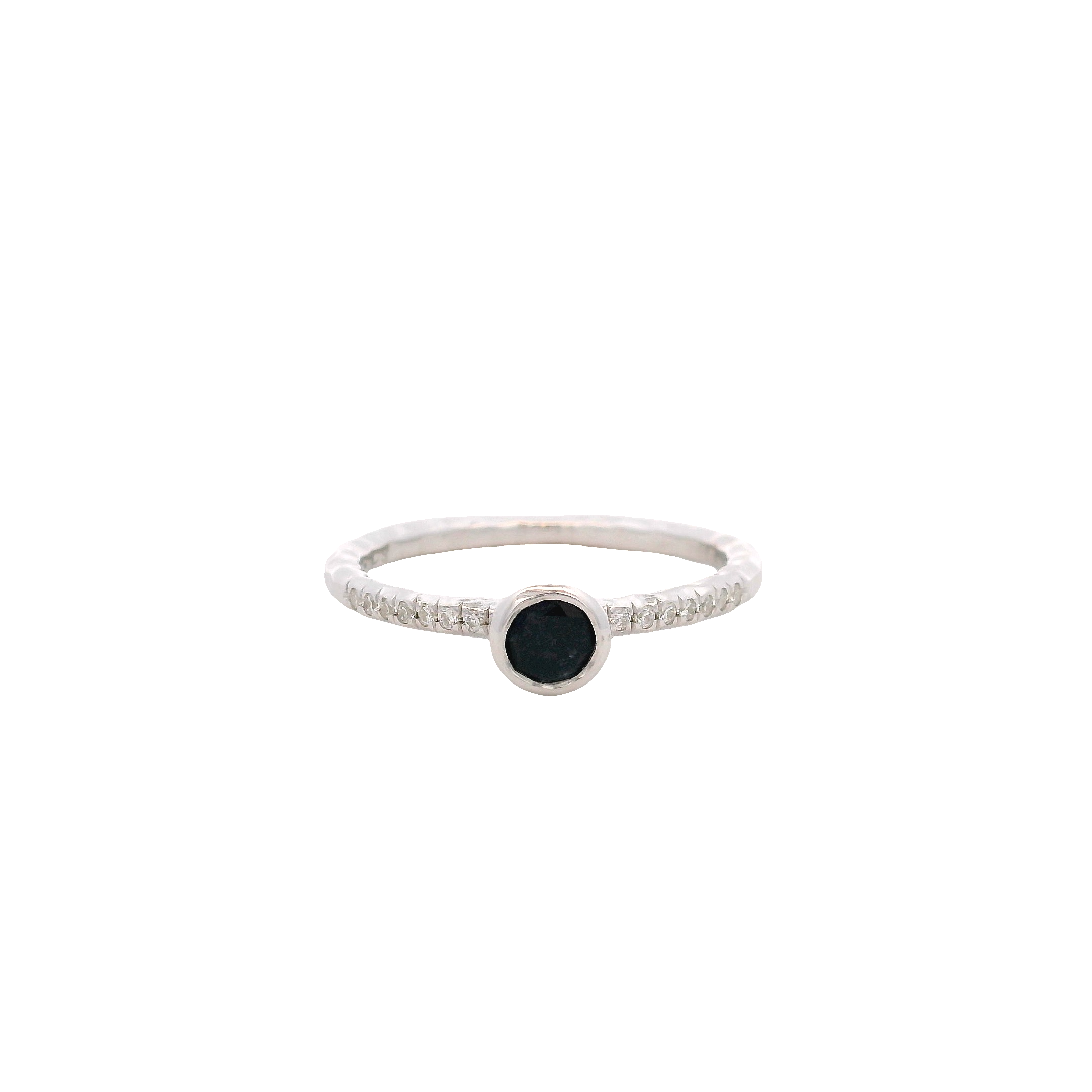 925SL MINI BEZEL SAPPHIRE GLASS FILLED CZ RING T6.5