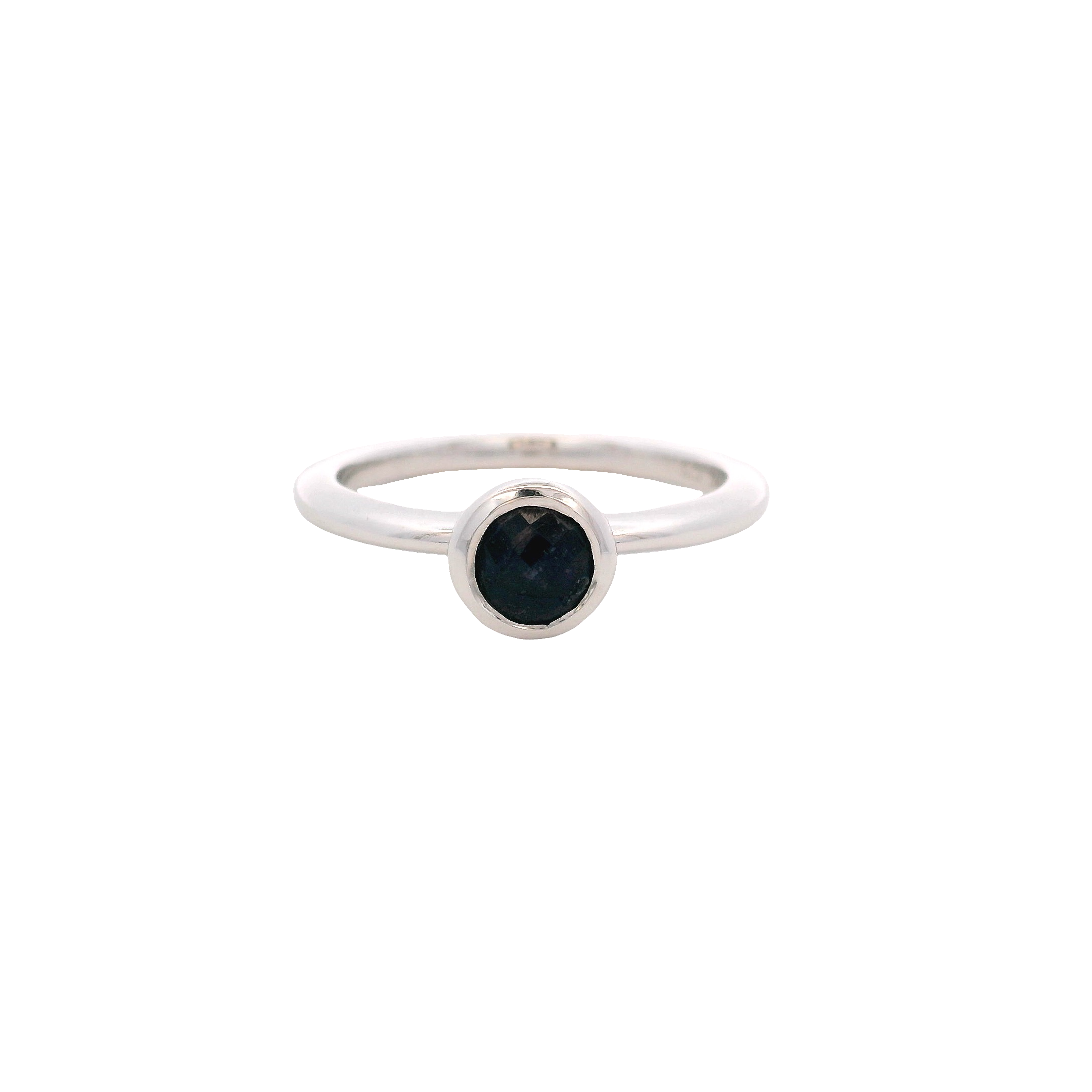 925SL BEZEL SAPPHIRE GLASS FILLED RING T6.5