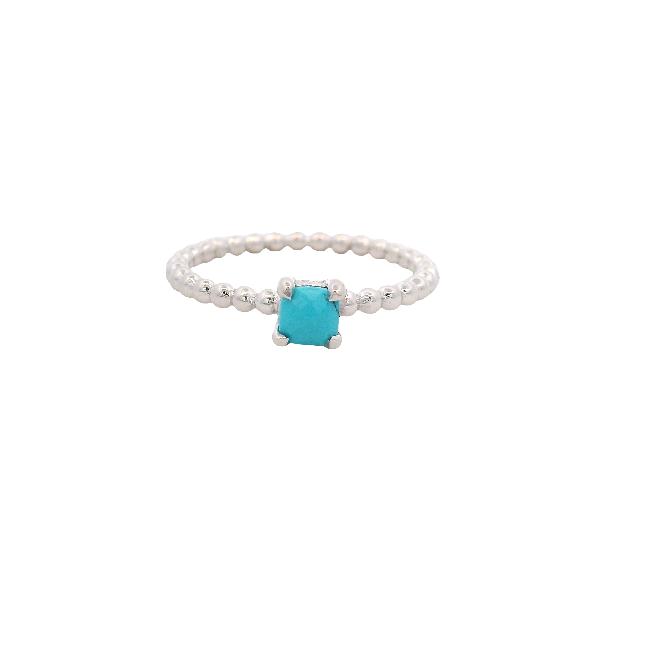 925SL BEANDS TURQUOISE SOLITARY RING T6.5
