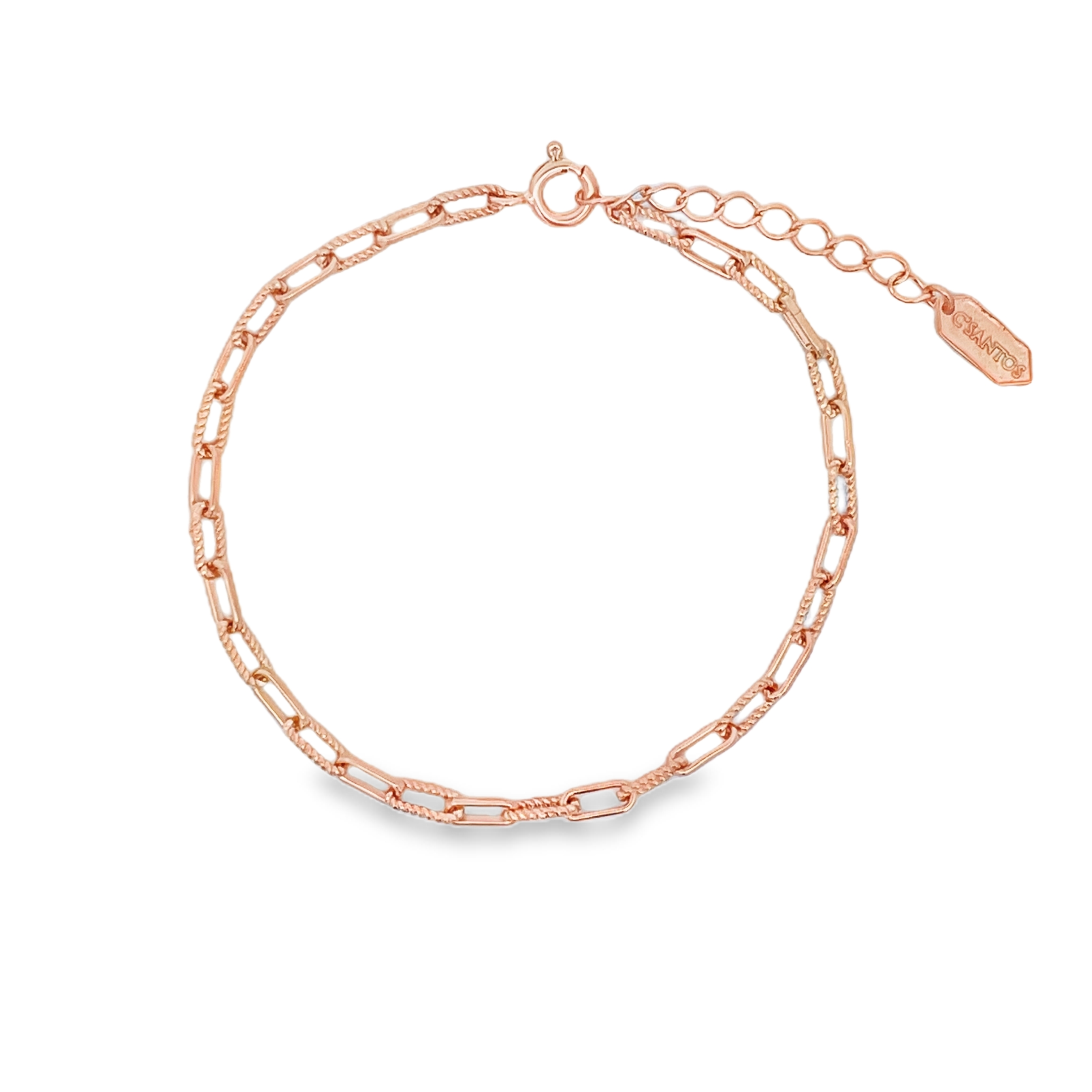 925YG DAINTY PAPERCLIP GILT BRACELET
