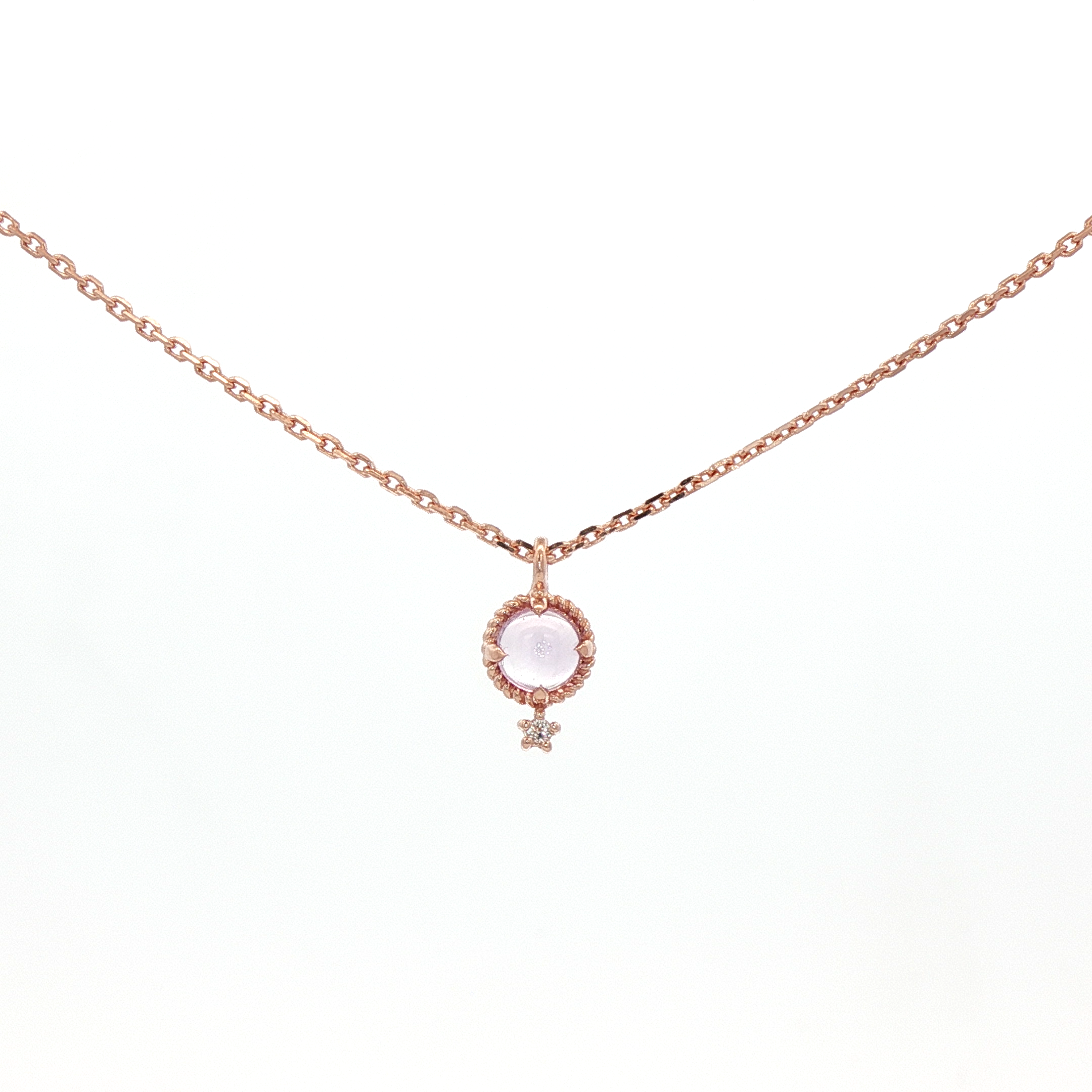 925RG MINI DOME AMETHYST AND TOPAZ WHITE NECKLACE
