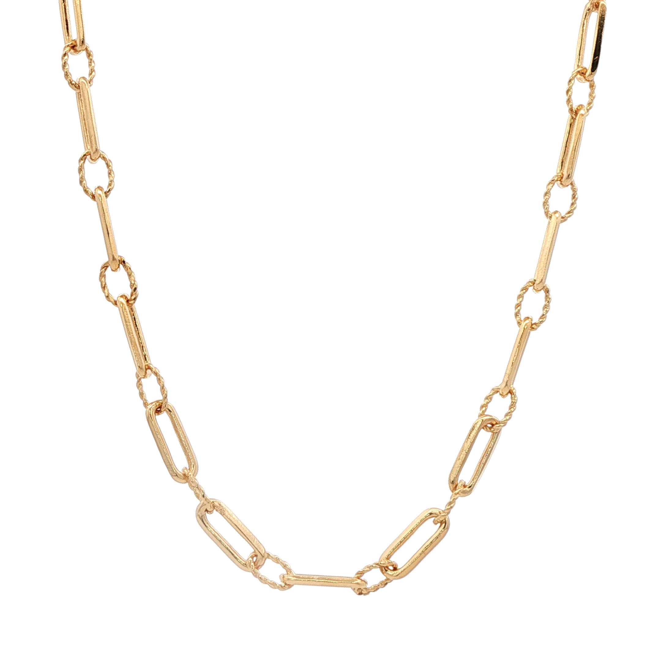 925YG PAPER CLIP OVAL GILT CHAIN