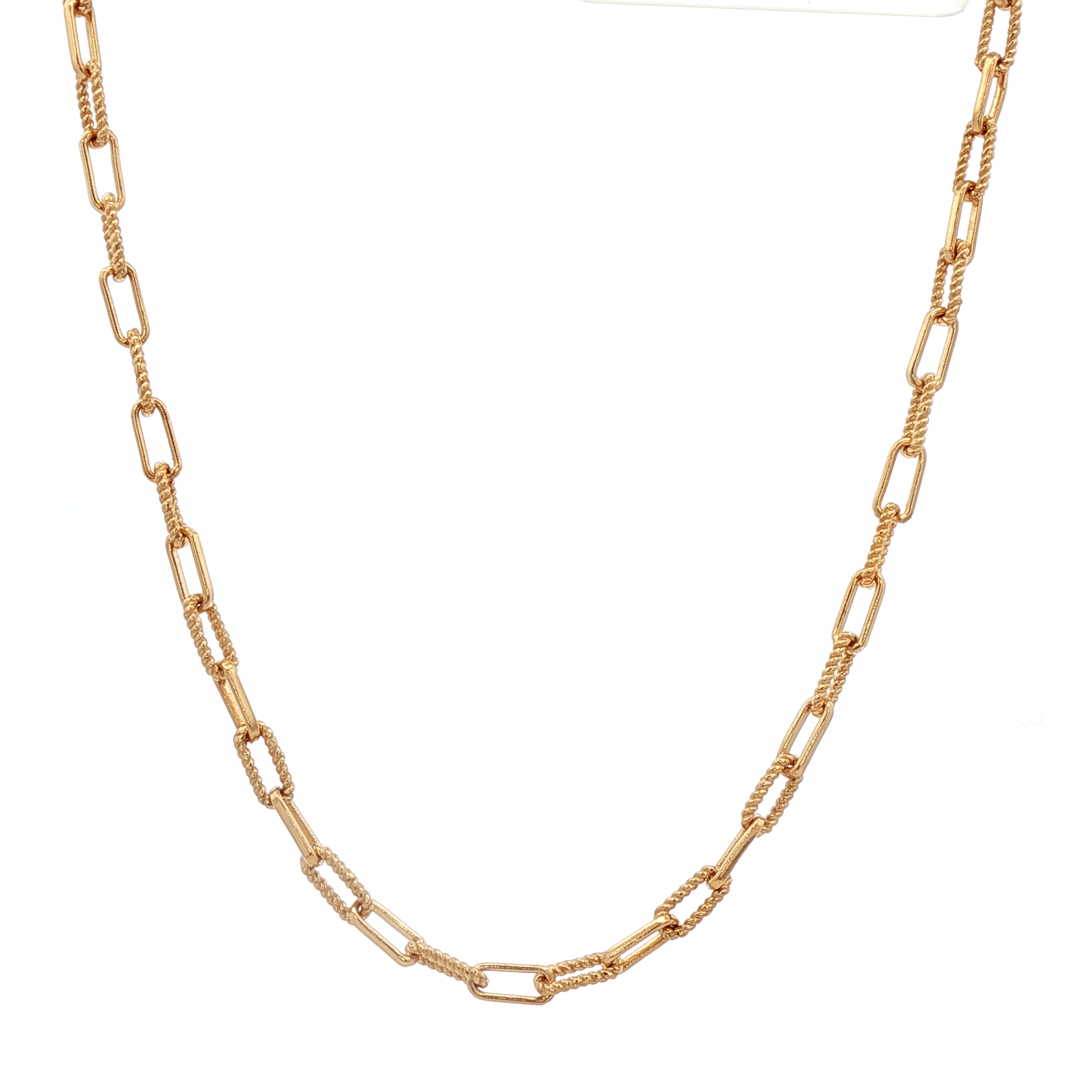 925YG DAINTY PAPERCLIP GILT CHAIN