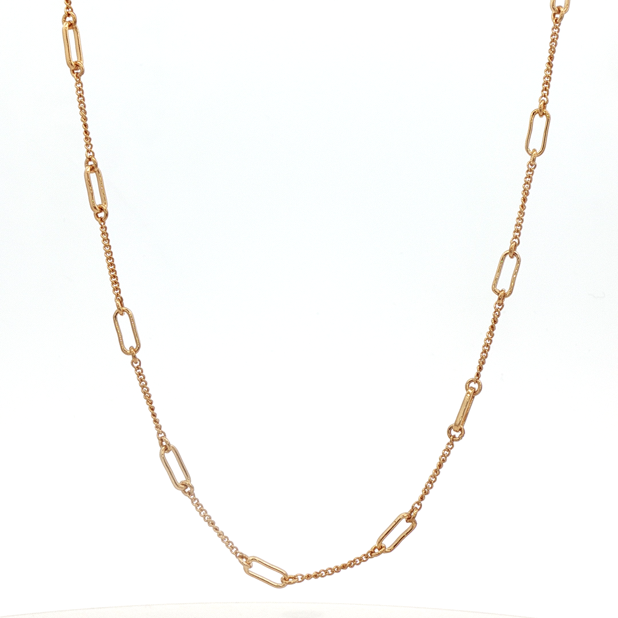 925YG ROLO CLIP CHAIN