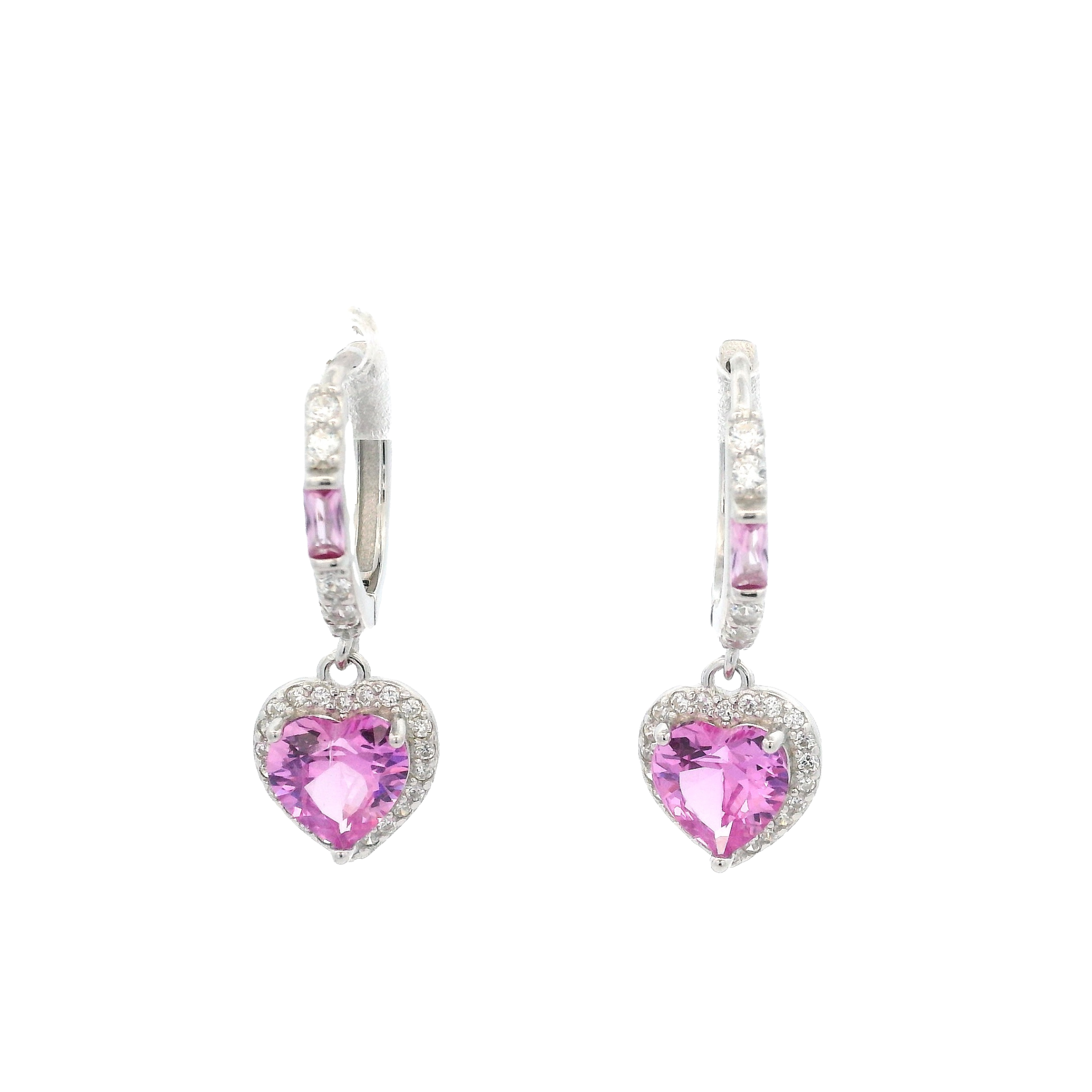 925SS HEART HANGING PINK HUGGIES