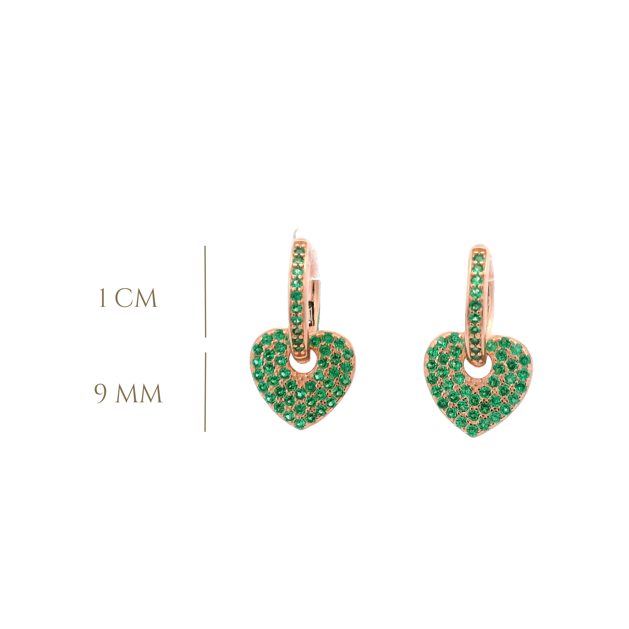 925RG HEART HANGING ENAMEL RED HUGGIES