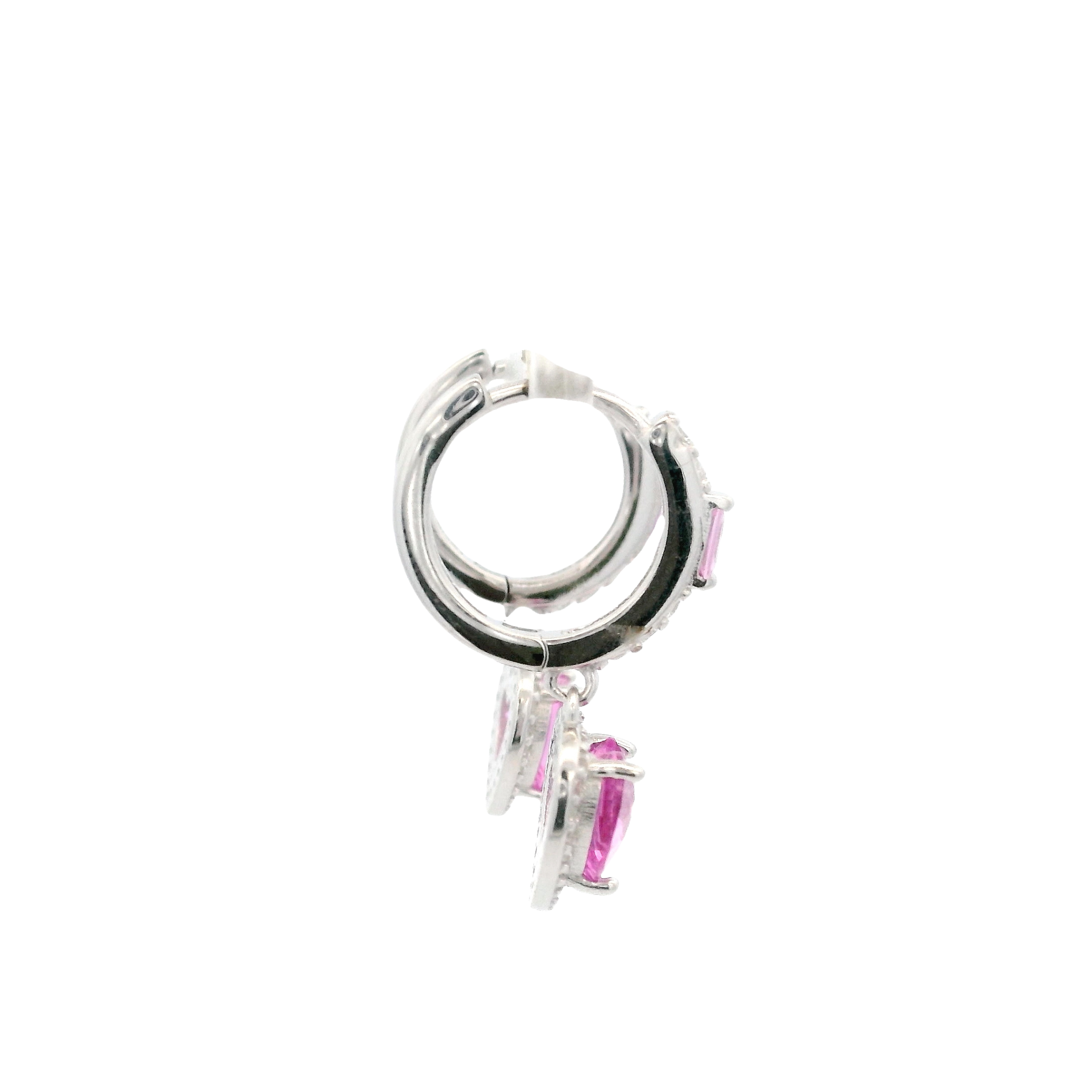 925SS HEART HANGING PINK HUGGIES