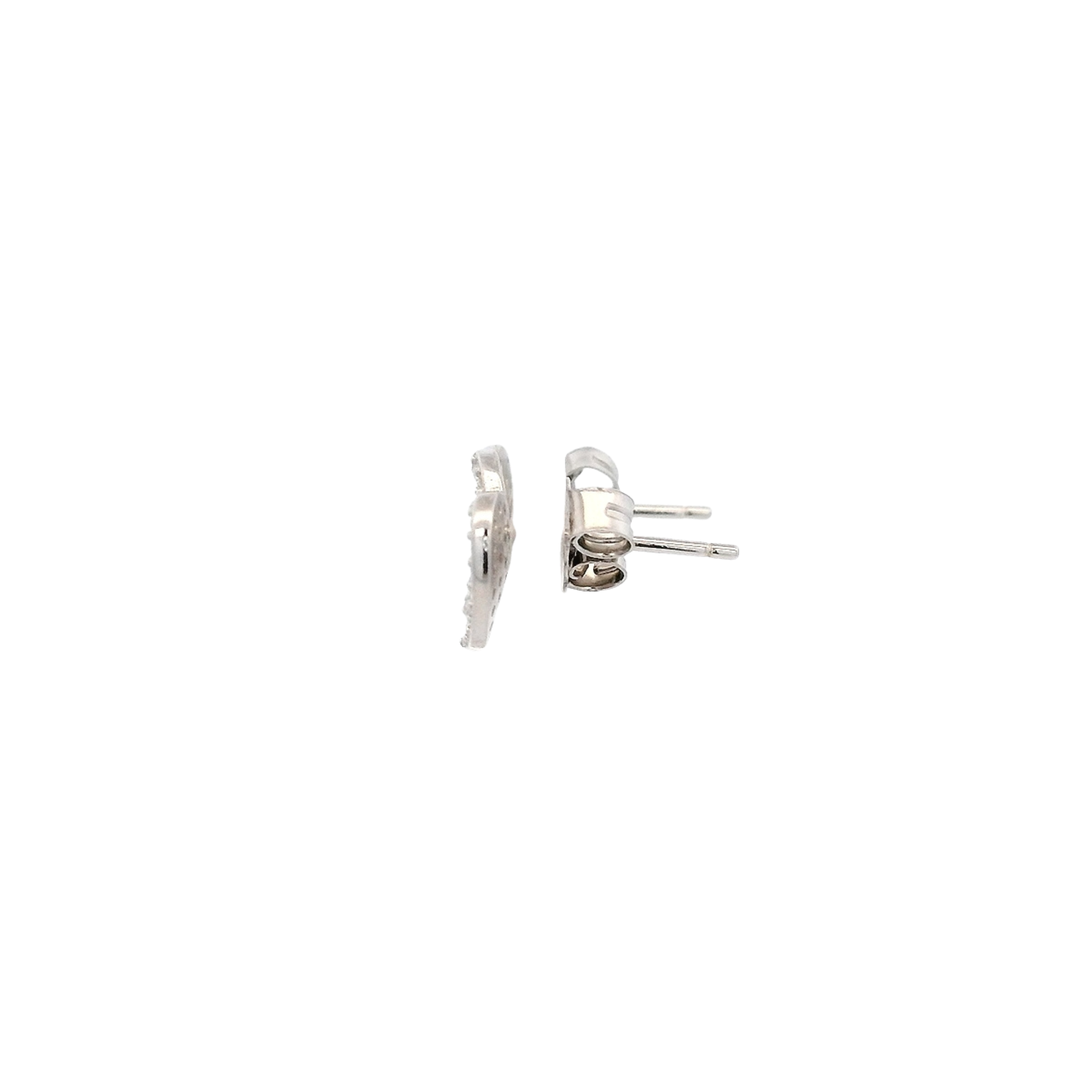925SS CURV HEART PAVE CZ EARRINGS