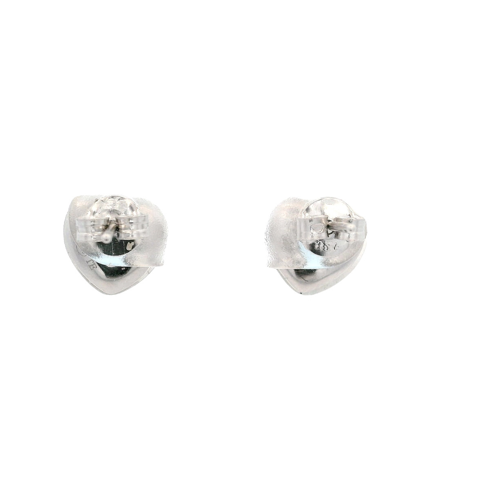 925SS HEART PINK CZ AND SHELL PEARL EARRINGS
