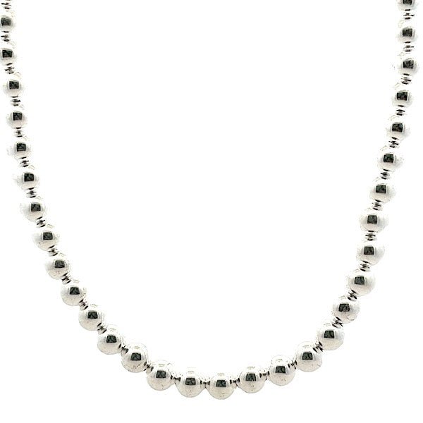 925 SILVER CHAIN LOOSE BEAD 8MM 18 INCH - C'SANTOS