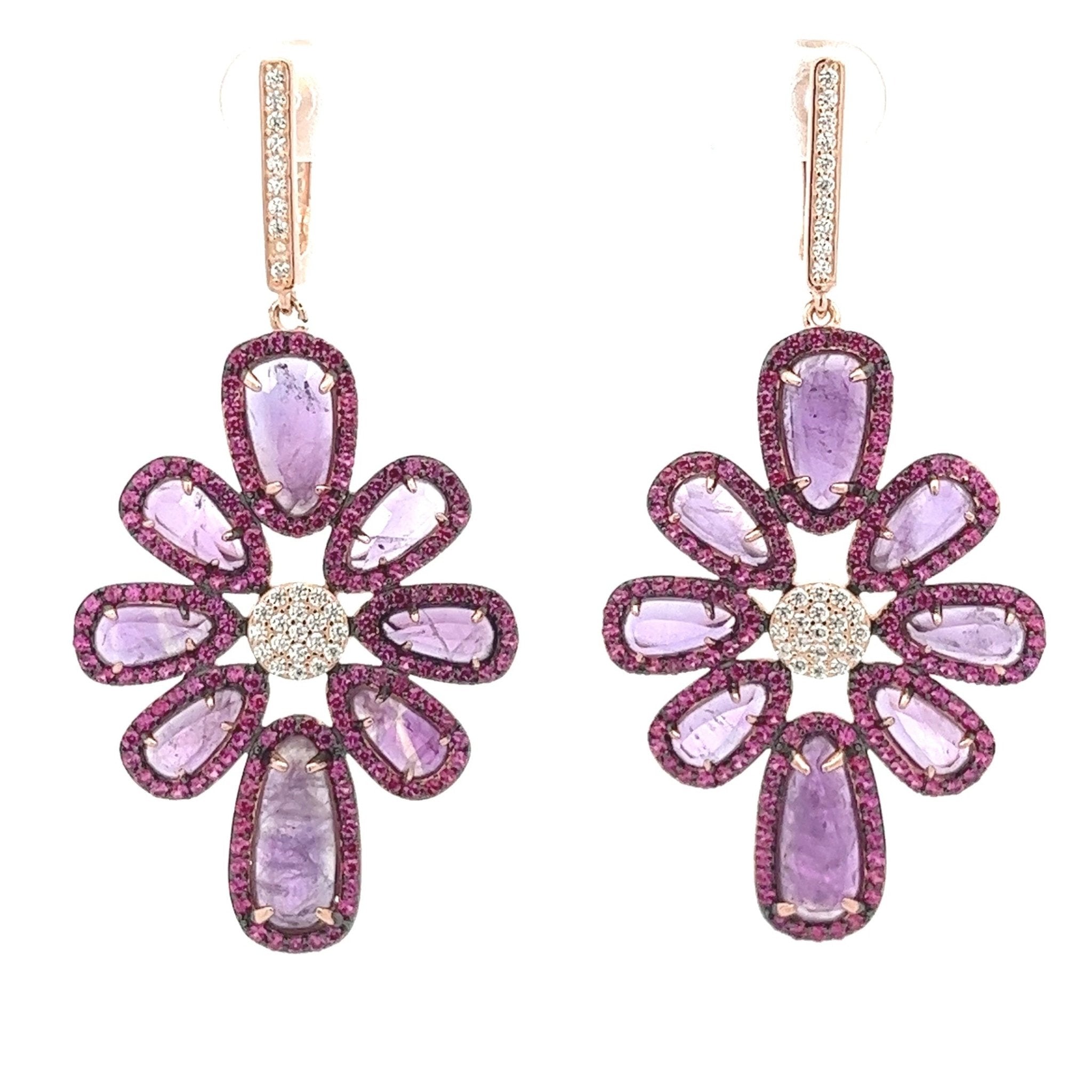 925 SS AMETHYST SLICED EAR - C'SANTOS