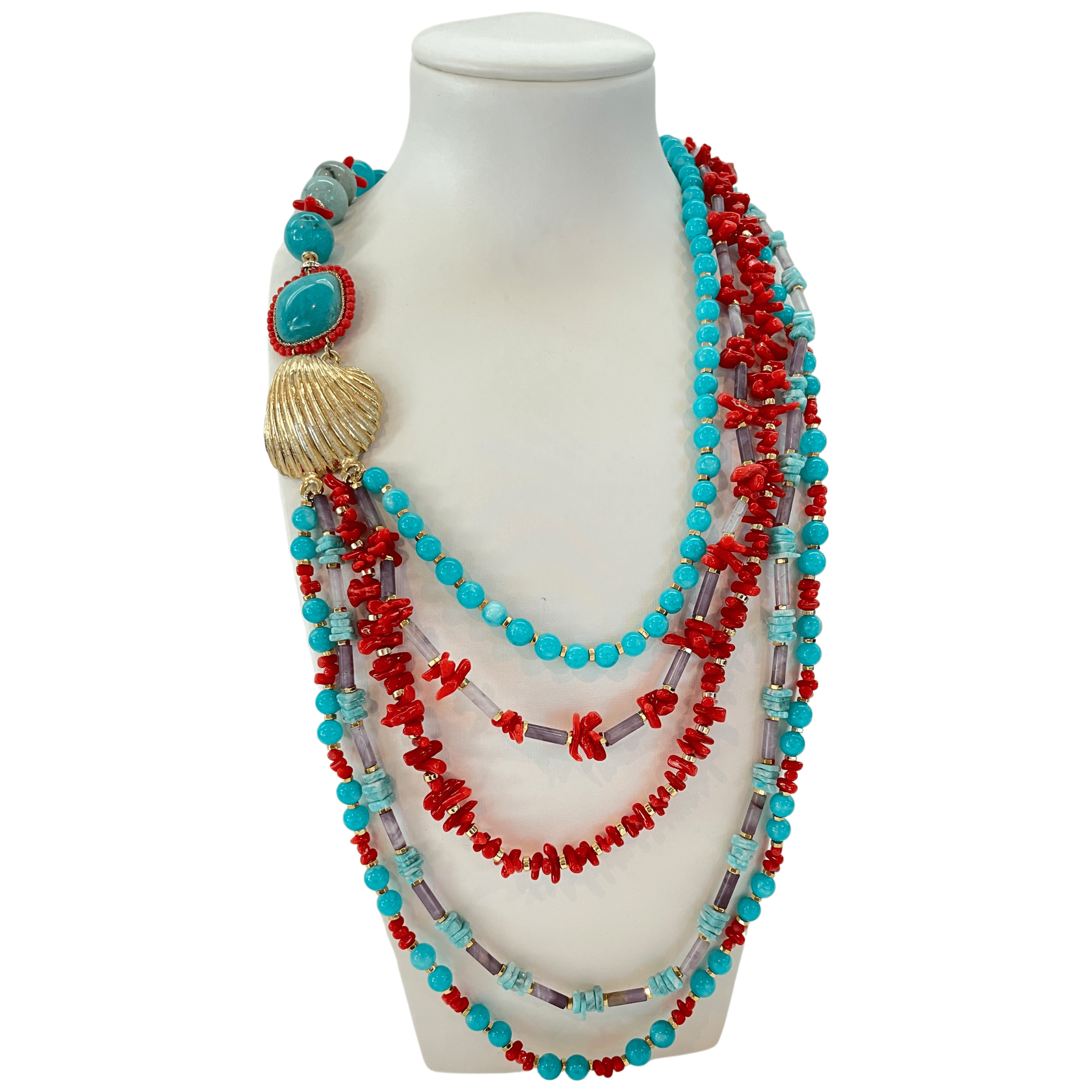925GG CALLO AMAZZONITE GIADA NECKLACE - C'SANTOS