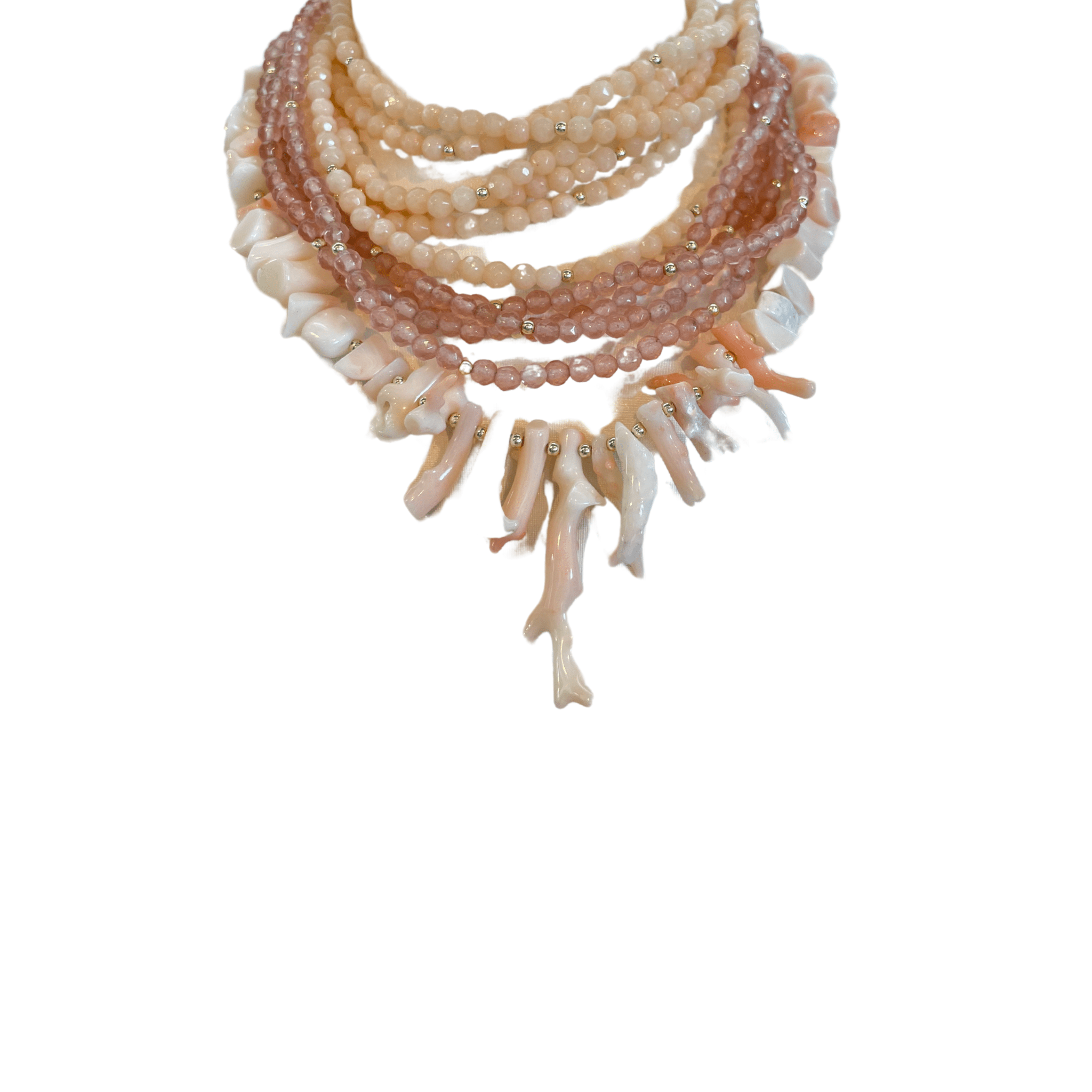 925GG CALLO ROSA GIADA NECKLACE - C'SANTOS