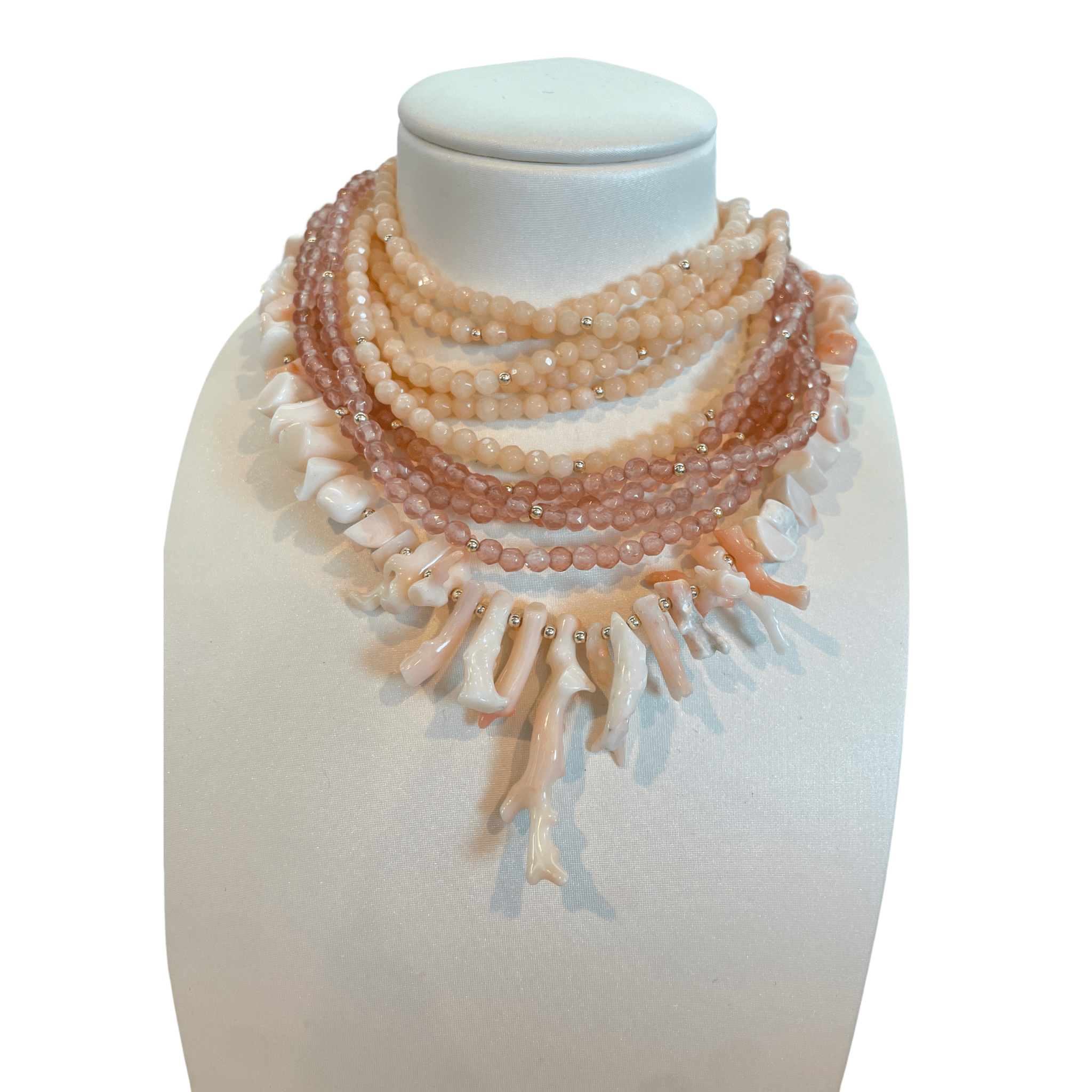 925GG CALLO ROSA GIADA NECKLACE - C'SANTOS