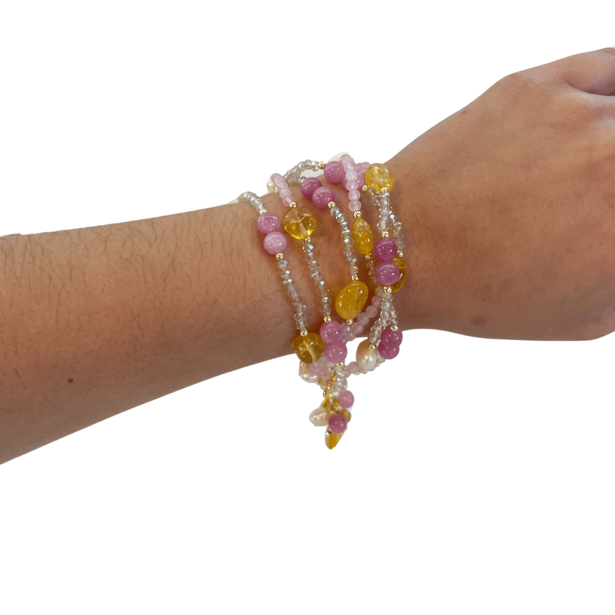 925GG CRISTAL GIADA PERLA CITRINO ACELET - C'SANTOS