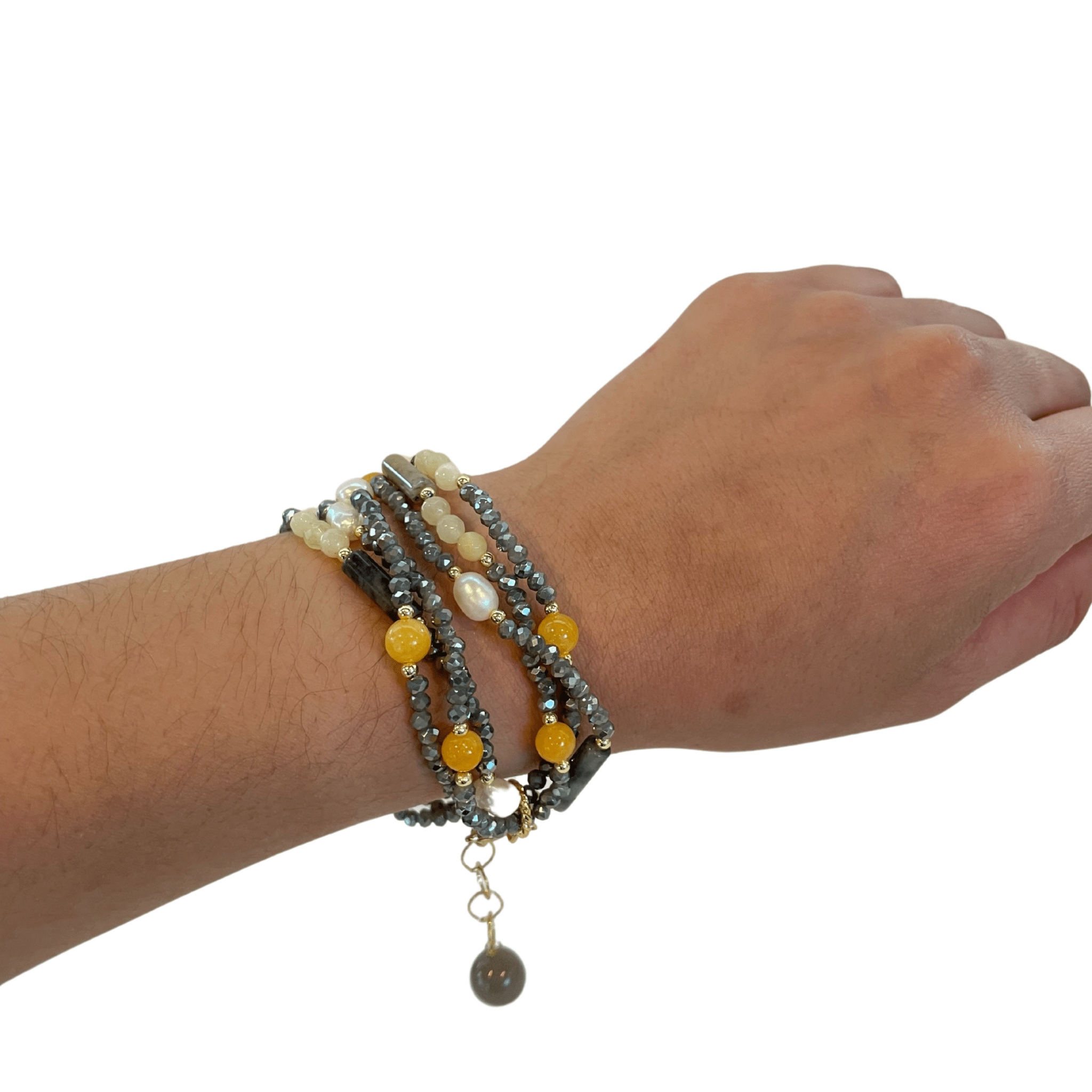 925GG CRISTALLI MULTIFILO GIADA ACELET - C'SANTOS