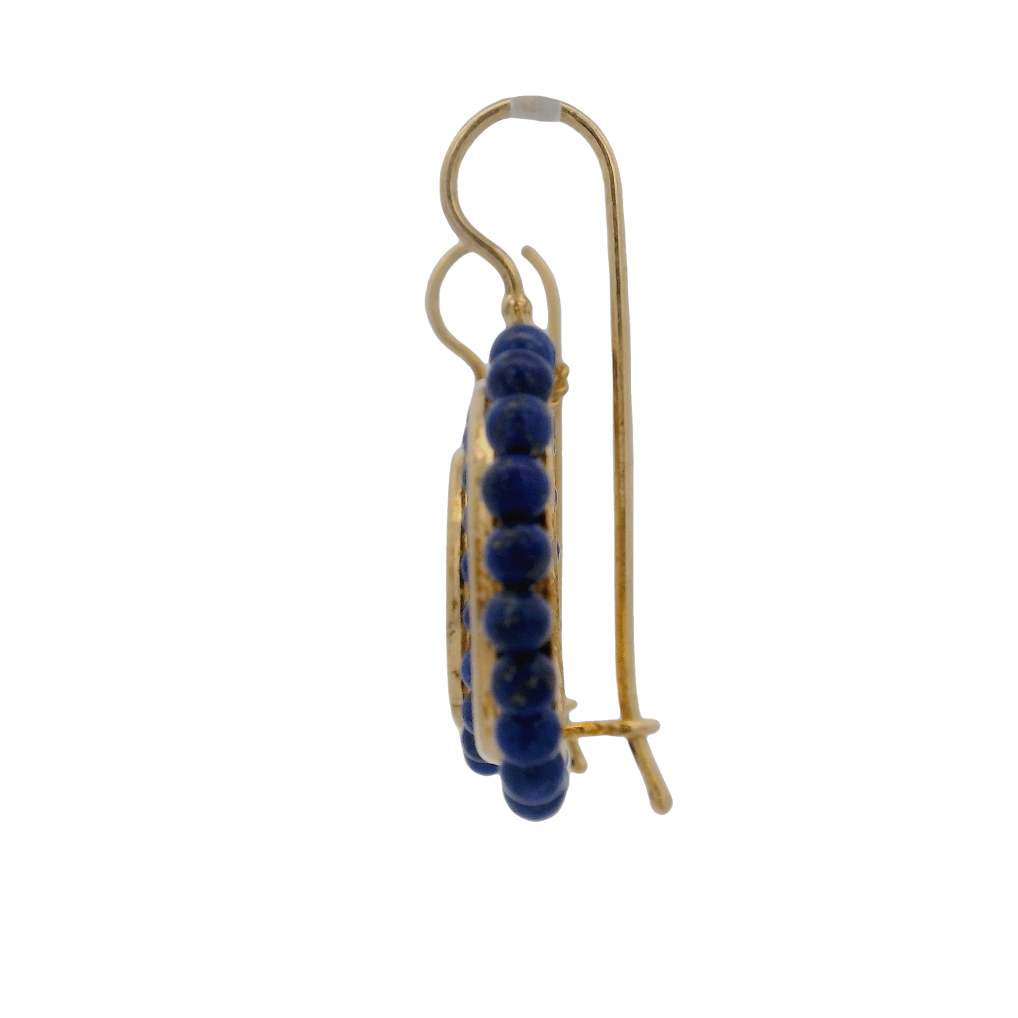 925GG MAYPOLE AND BEAND LAPIS LAZULI EARRINGS - C'SANTOS