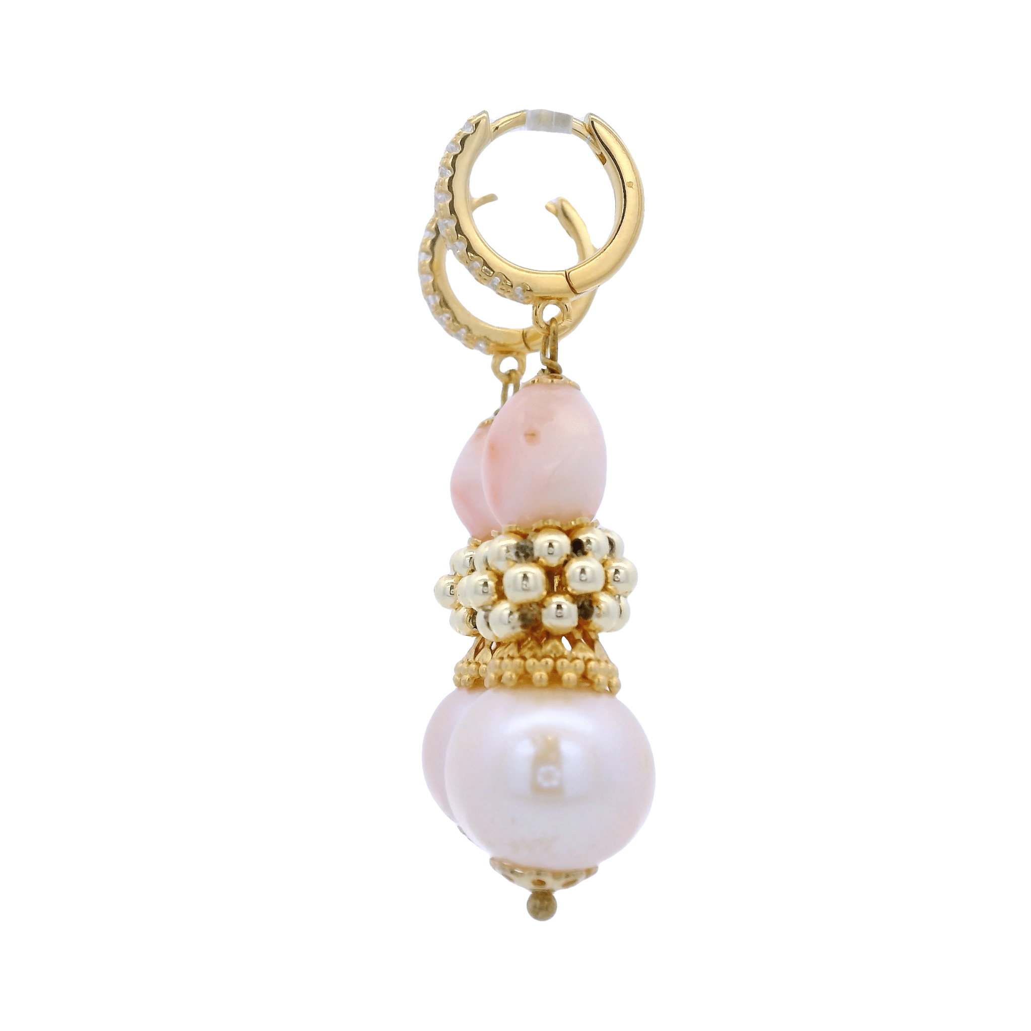 925GG PERLE CALLO ROSA EARRINGS - C'SANTOS