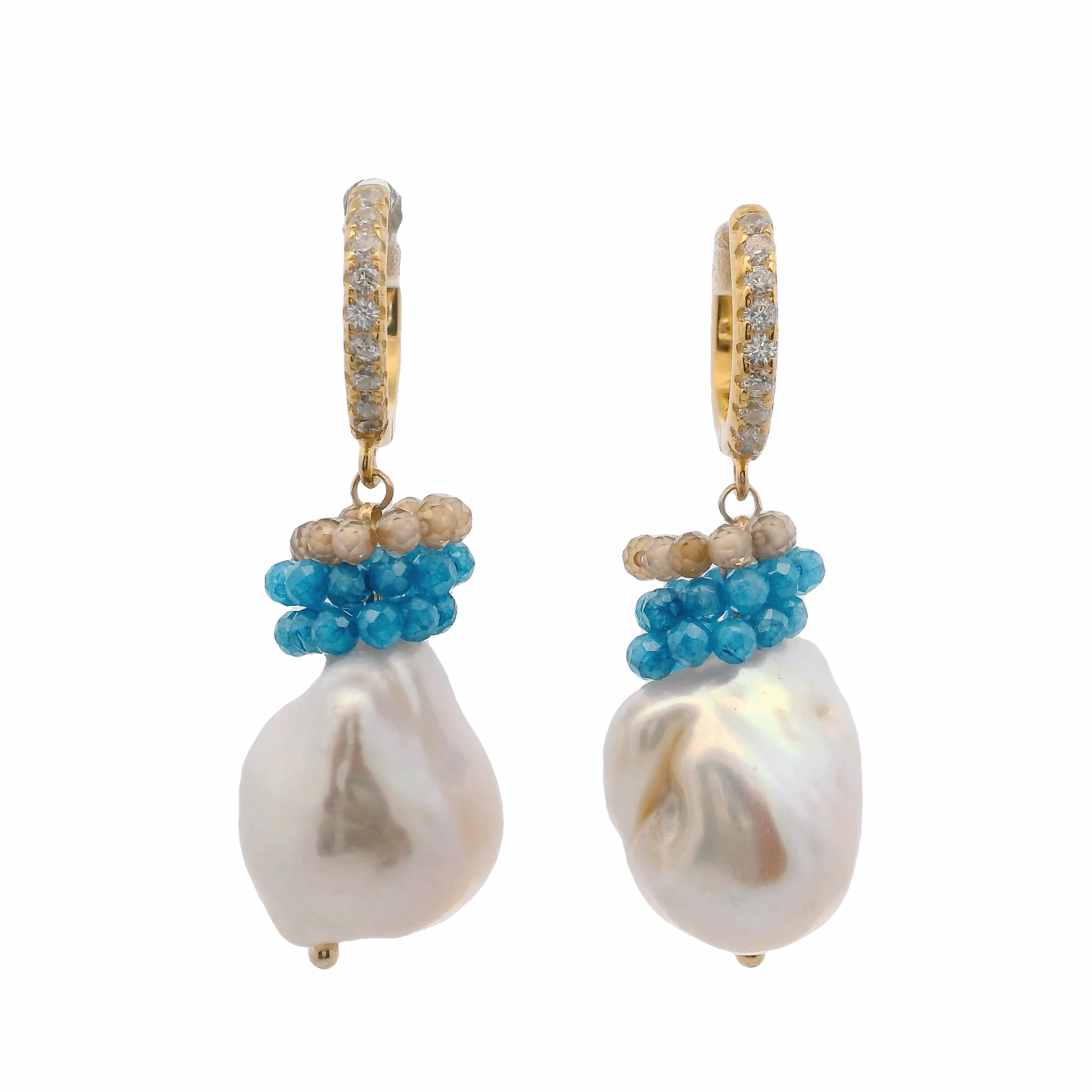 925GG PERLE DI FIUME ZIRNI EARRINGS - C'SANTOS