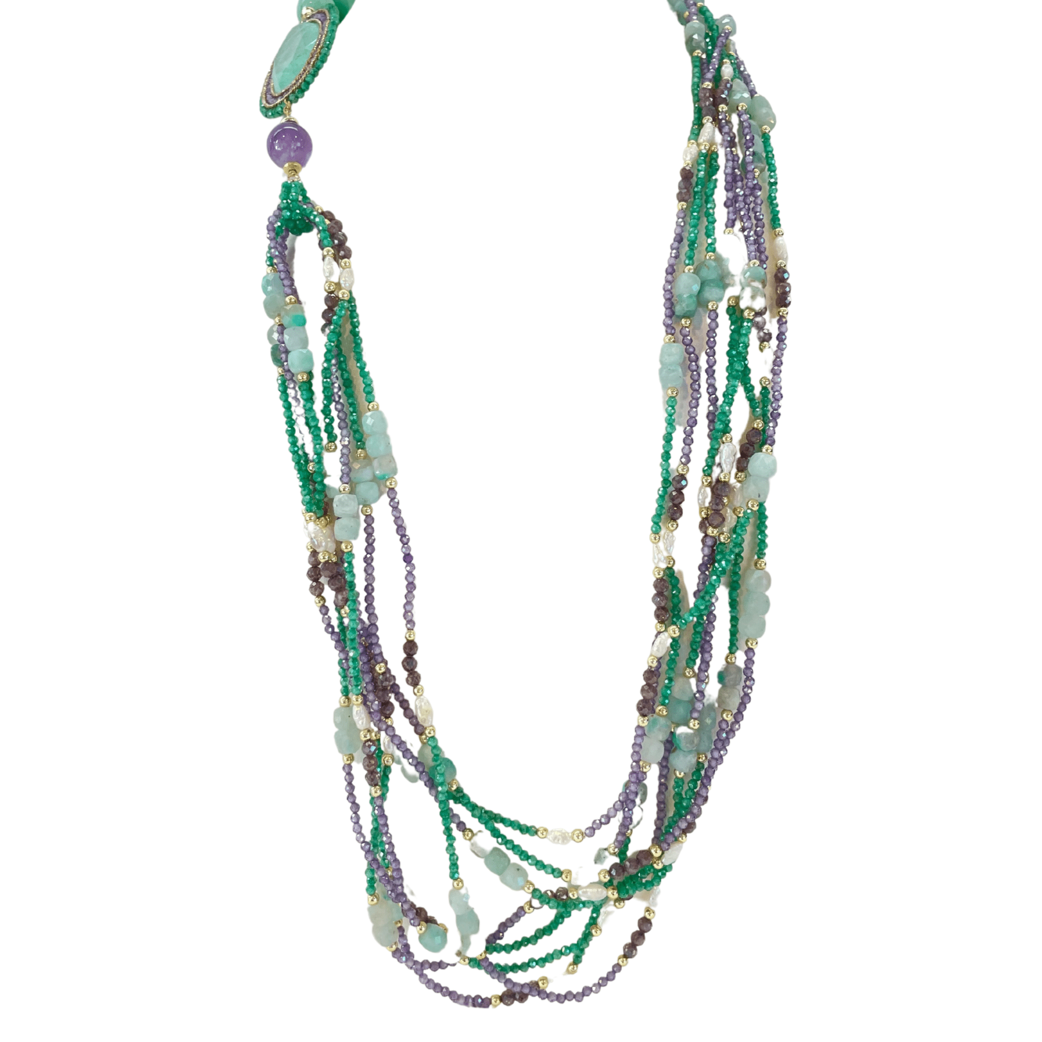 925GG ZIRNI AMETISTA NECKLACE - C'SANTOS
