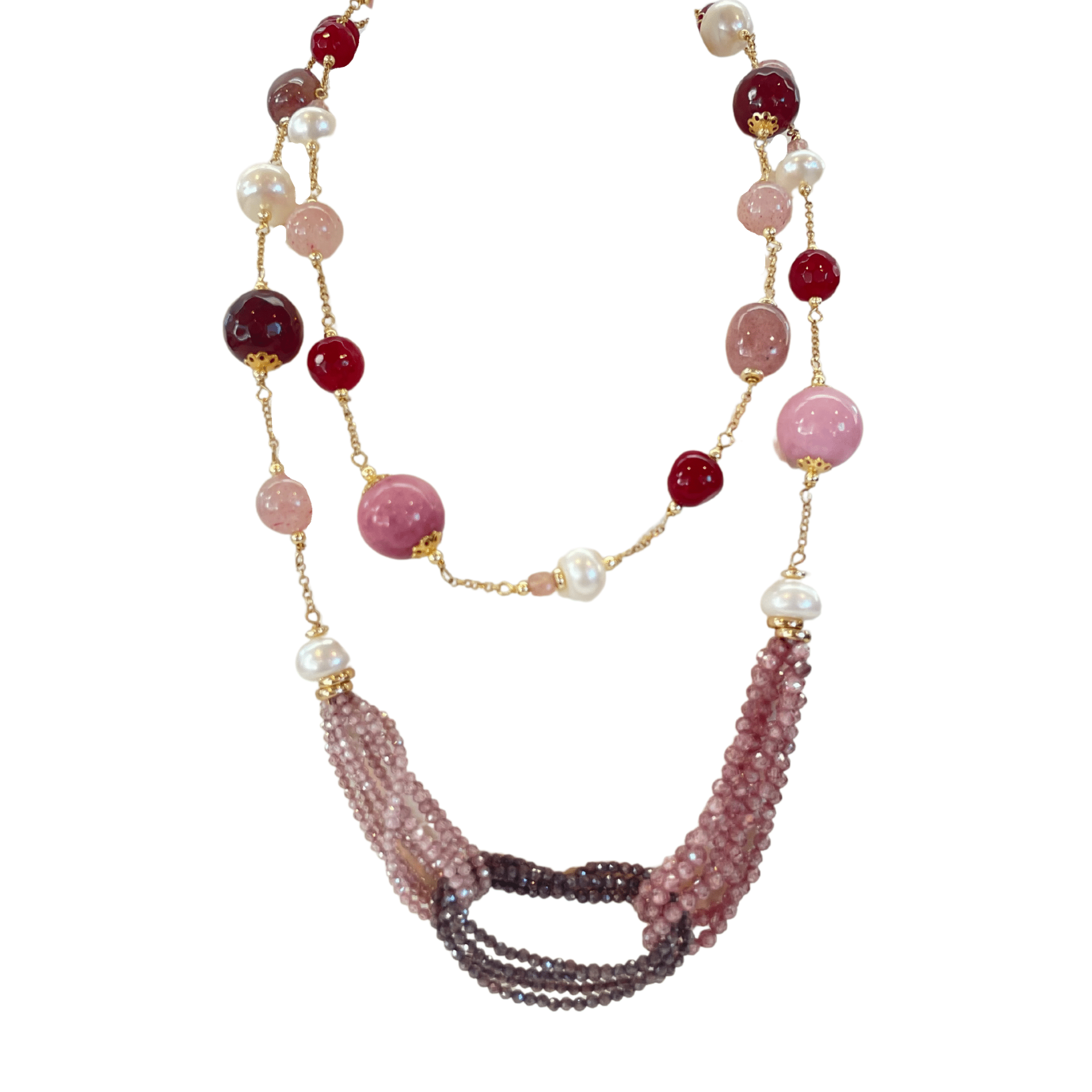 925GG ZIRNI GIADA PPA PERLA NECKLACE - C'SANTOS