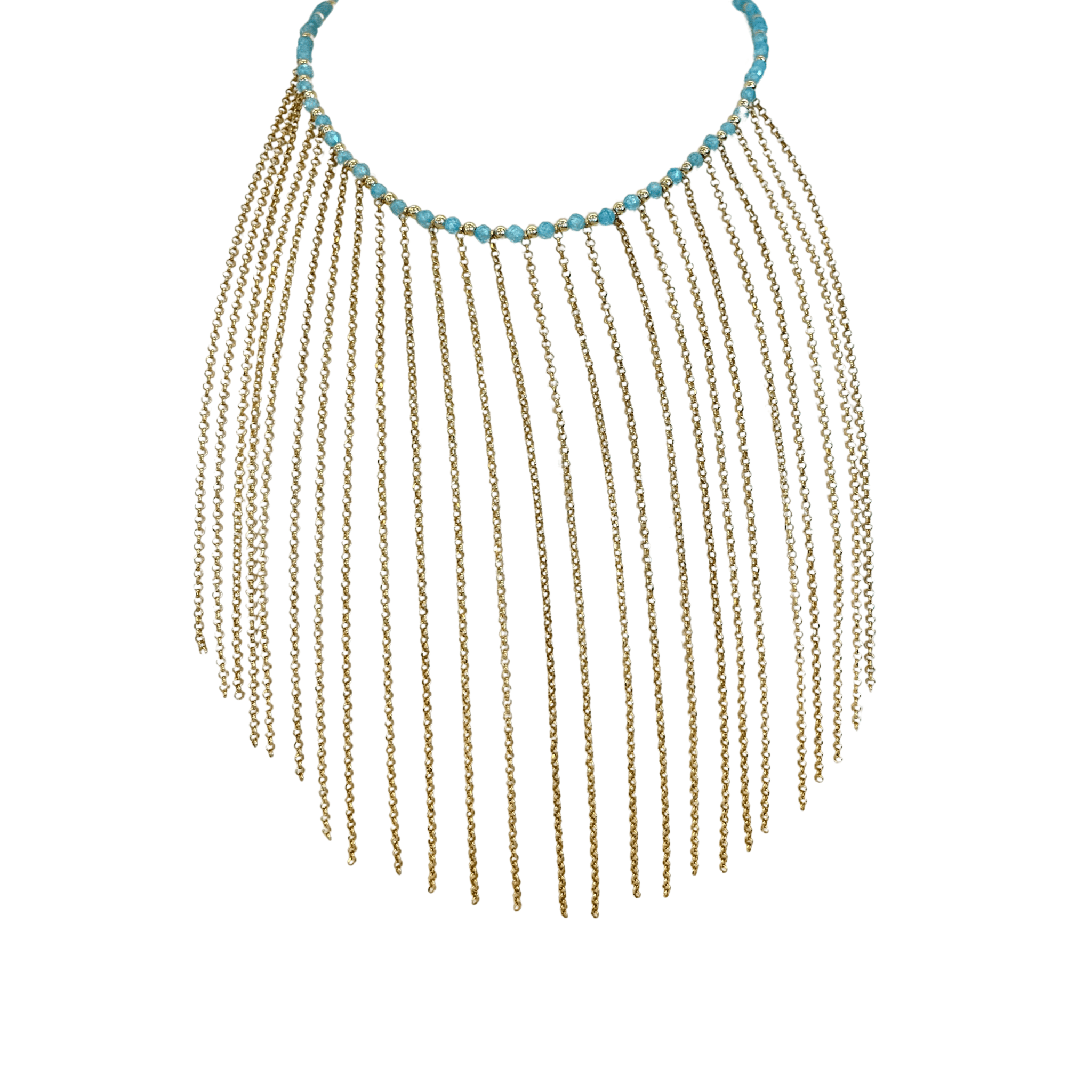 925GG ZIRNI TURCHESE CATENA NECKLACE - C'SANTOS