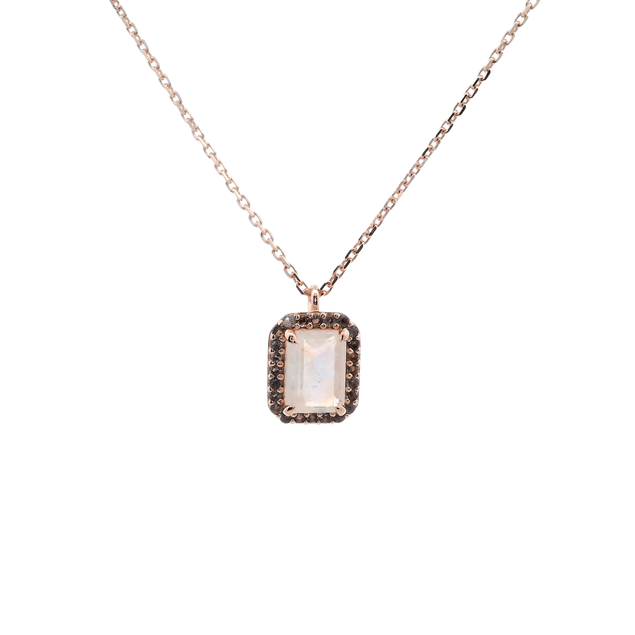 925RG BAQUETTE MOONSTONE AROUND IOLITE NECKLACE - C'SANTOS