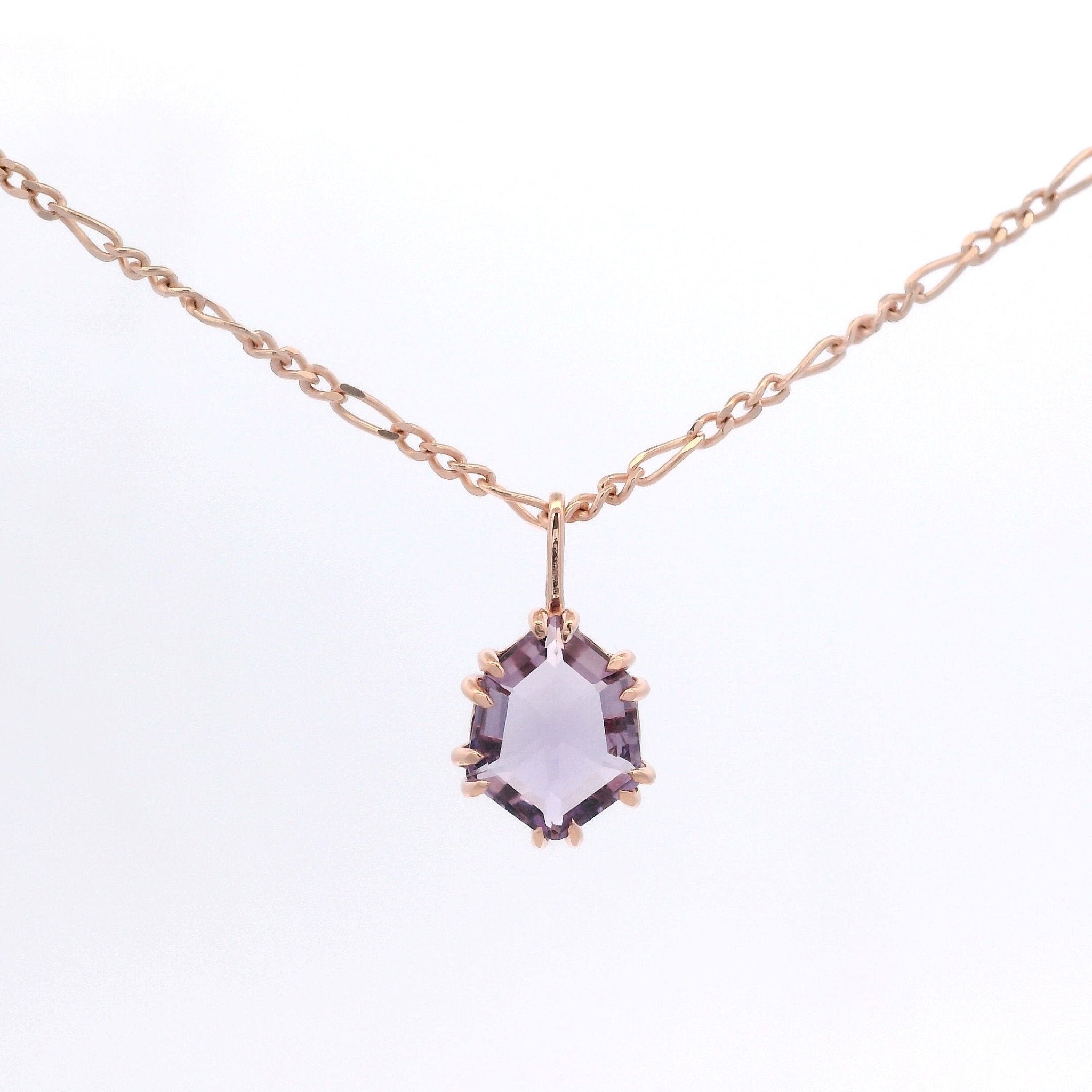 925RG HEXAGONAL AMETHYST NECKLACE - C'SANTOS