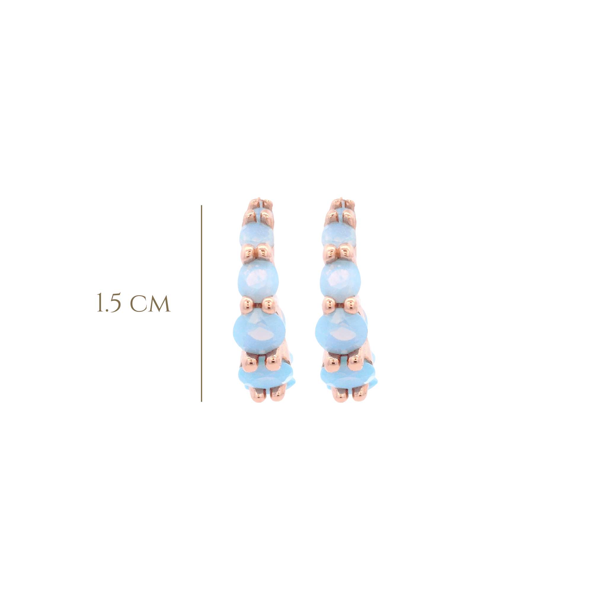 925RG INFINITY CZ SKY BLUE EARRINGS - C'SANTOS