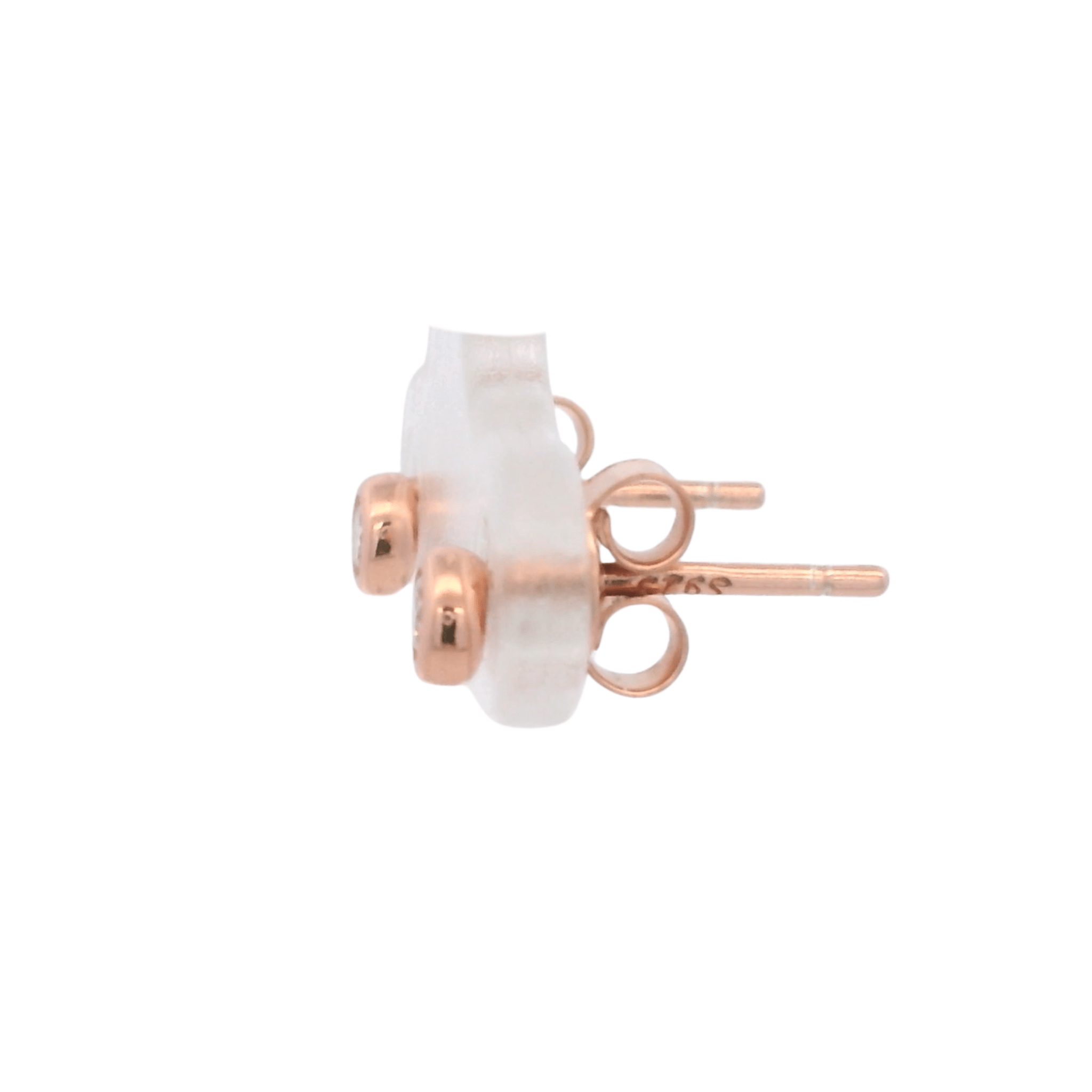 925RG MINI BEZEL CZ STUD EARRINGS - C'SANTOS