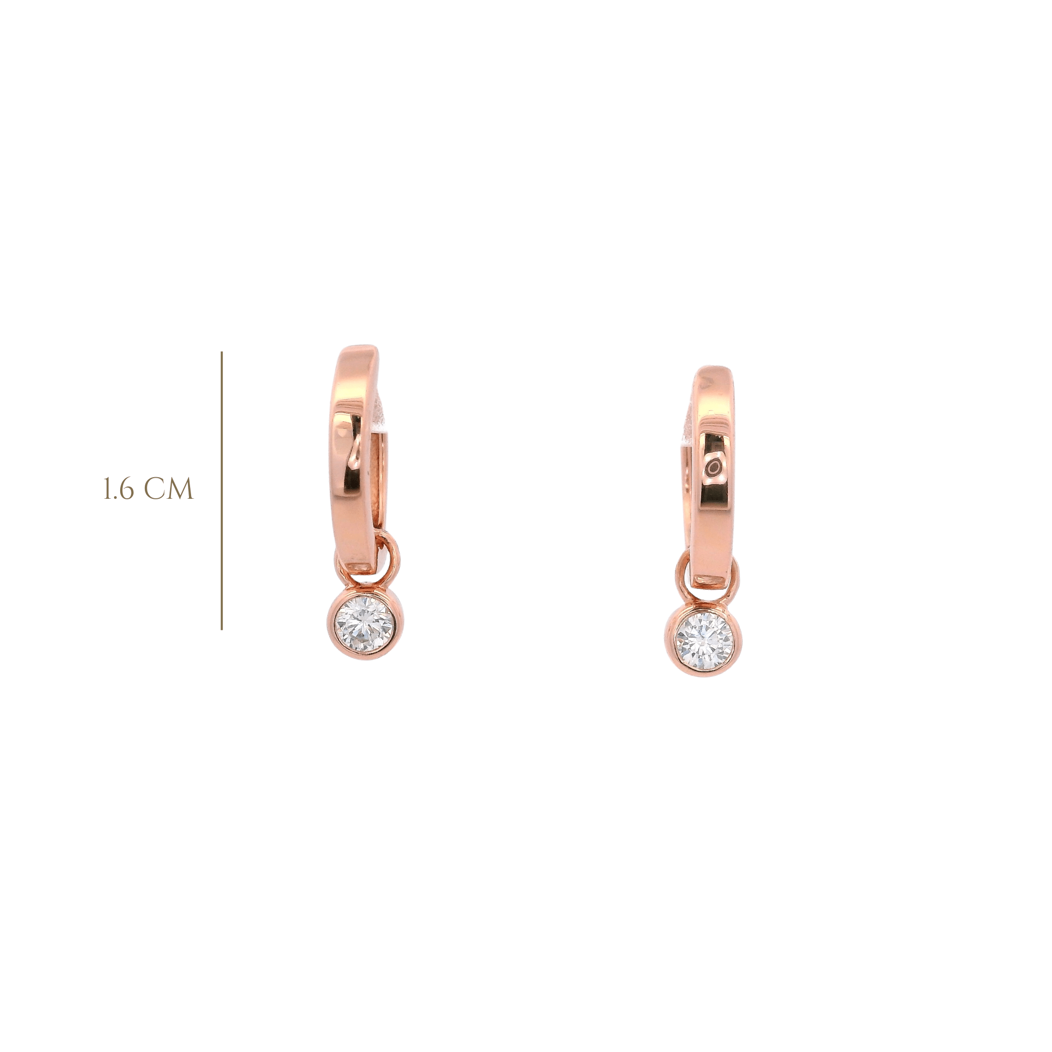 925RG PENDANT MINI BEZEL CZ HUGGIES - C'SANTOS