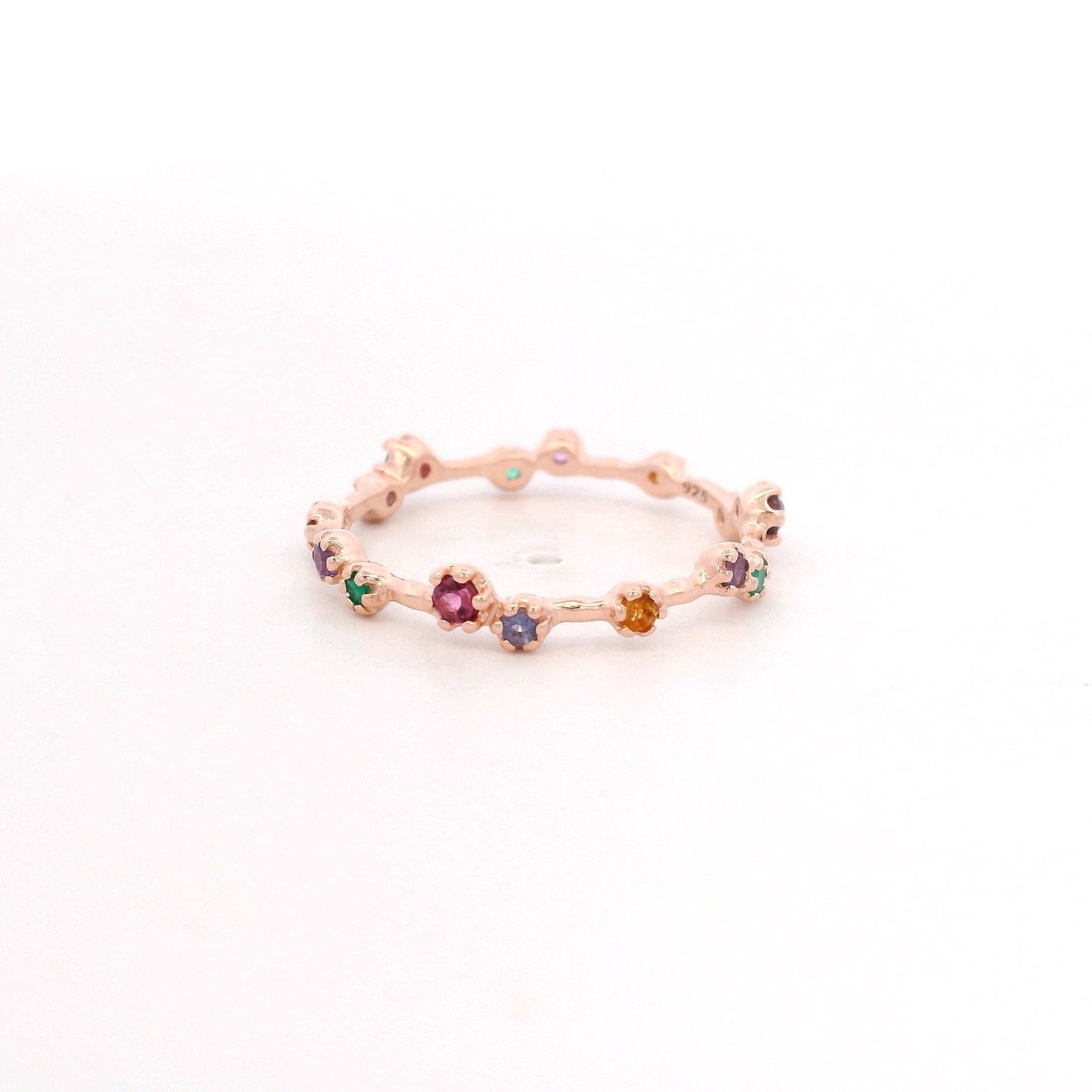 925RG STATION MULTI STONE RING T6.5 - C'SANTOS