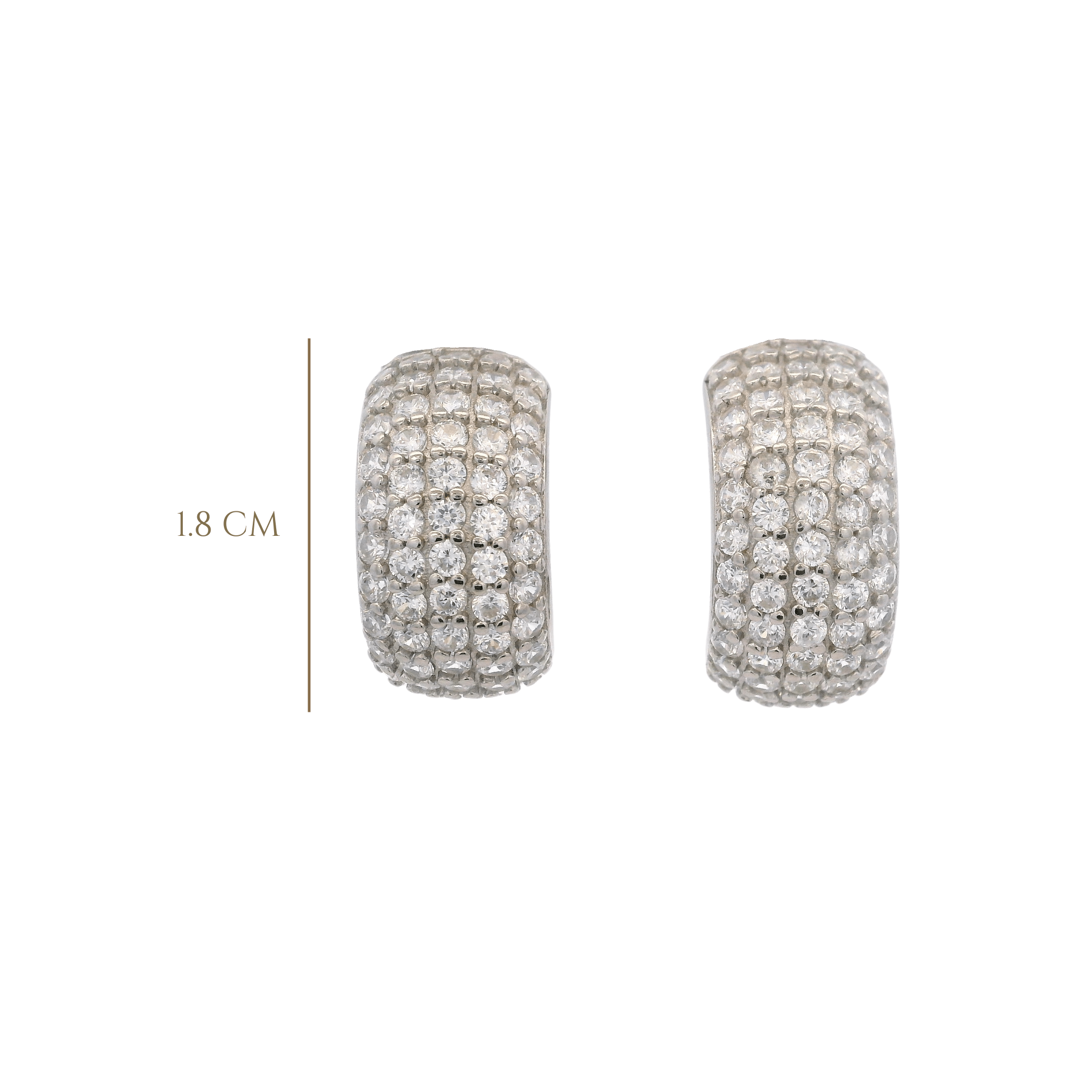 925SL BAGUETTE HOOPS CZ - C'SANTOS