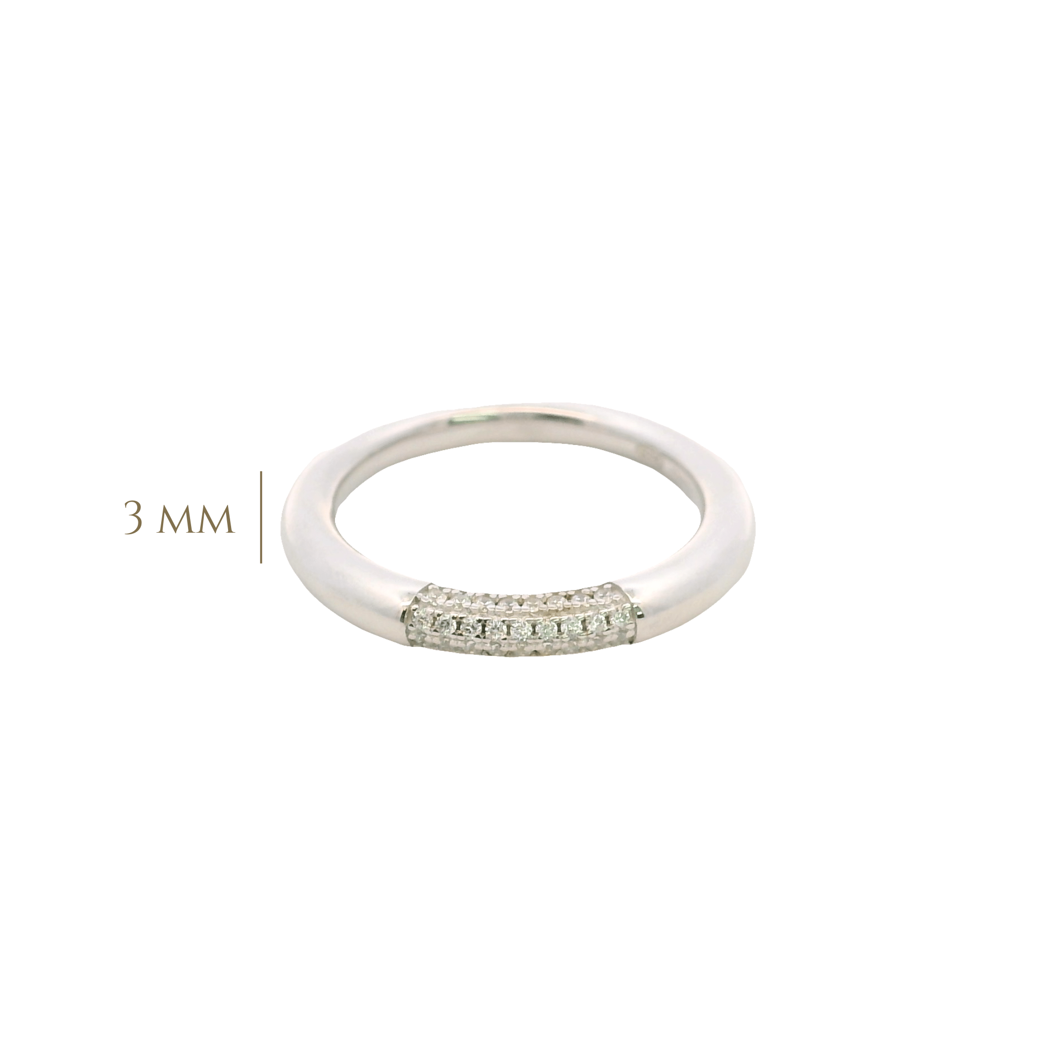 925SL BAR PAVE RING T6 - C'SANTOS