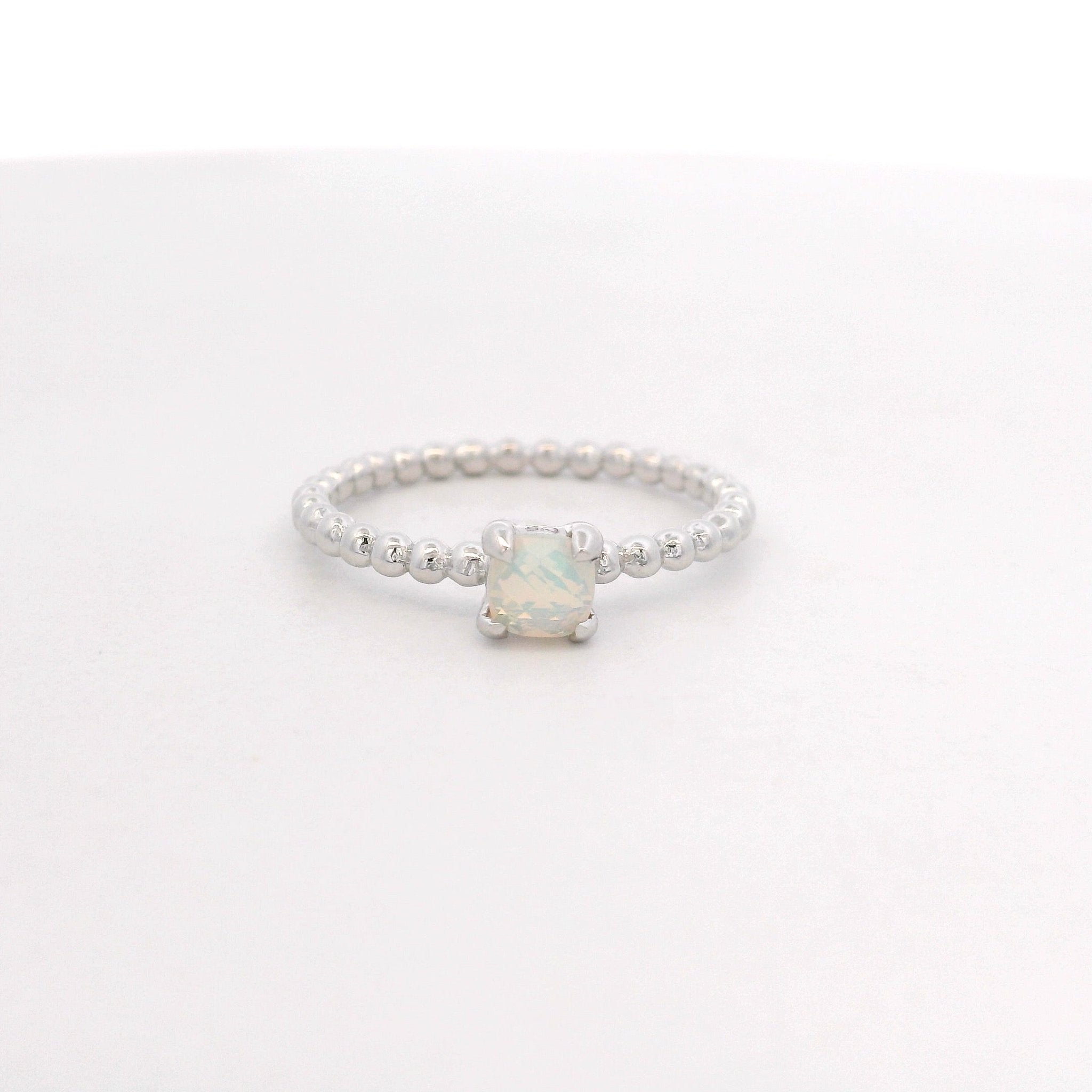 925SL BEANDS ETHIOPIAN OPAL SOLITARY RING T6.5 - C'SANTOS