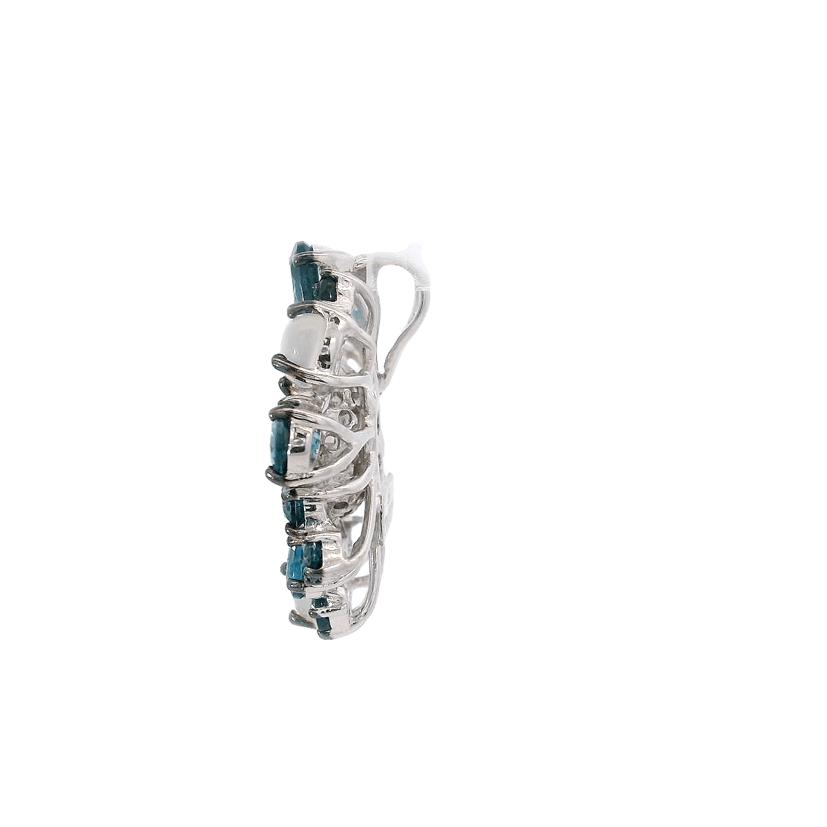 925SL CIRCLE LONDON TOPAZ MOONSTONE PENDANT - C'SANTOS