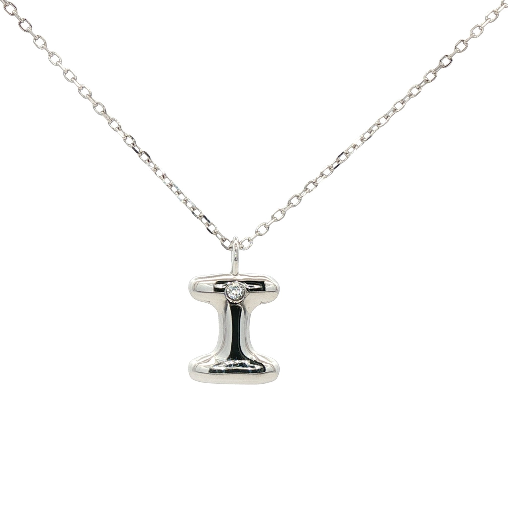 925SL INICIAL I CZ NECKLACE - C'SANTOS