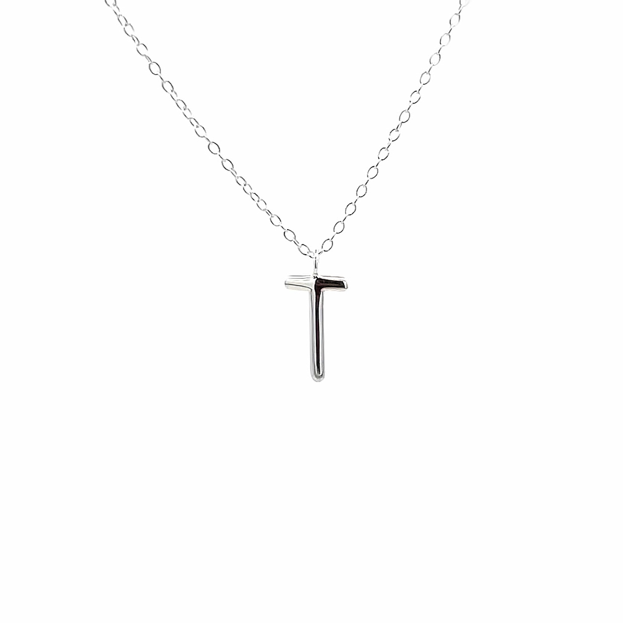 925SL LETTER T NECKLACE - C'SANTOS