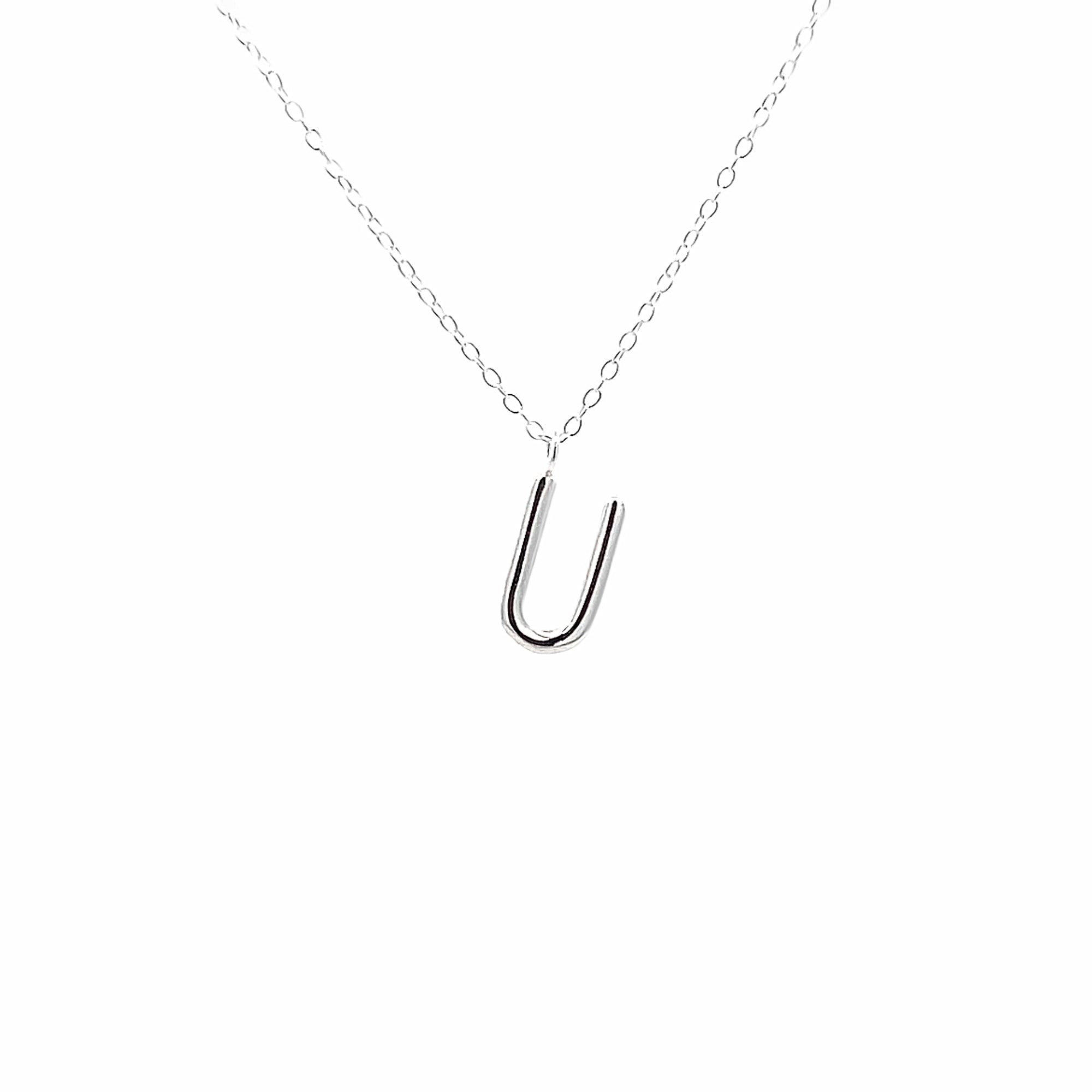 925SL LETTER U NECKLACE - C'SANTOS