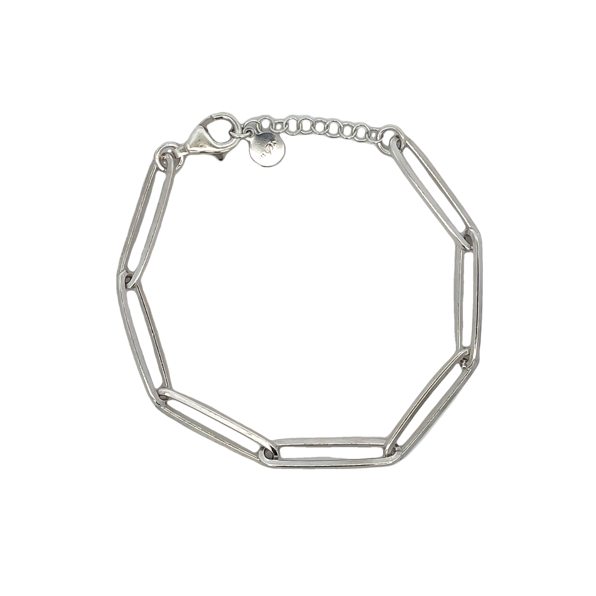 925SL LONG PAPERCLIP BRACELET - C'SANTOS