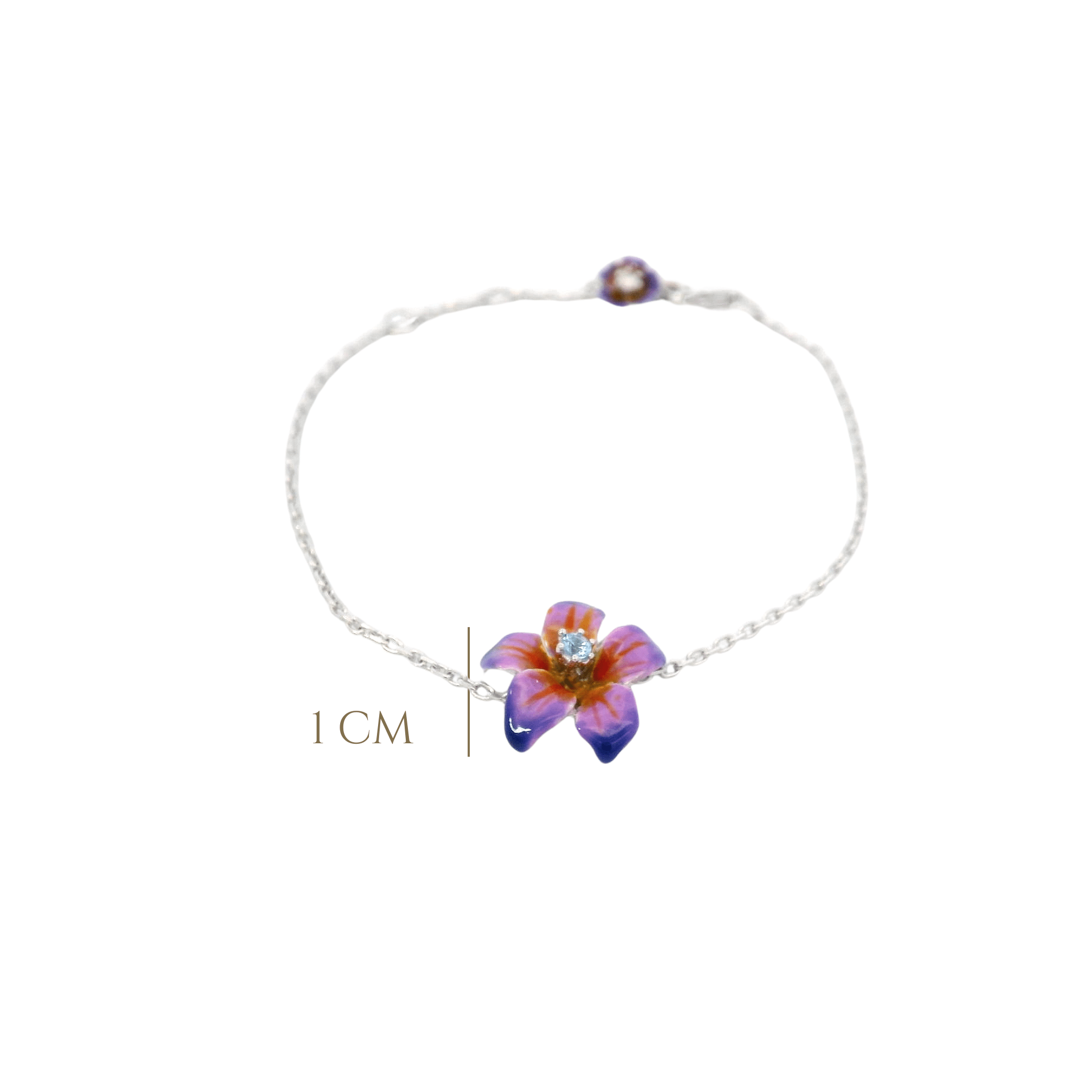 925SL MAY FLOWER MEDIUM PURPLE BRACELET - C'SANTOS