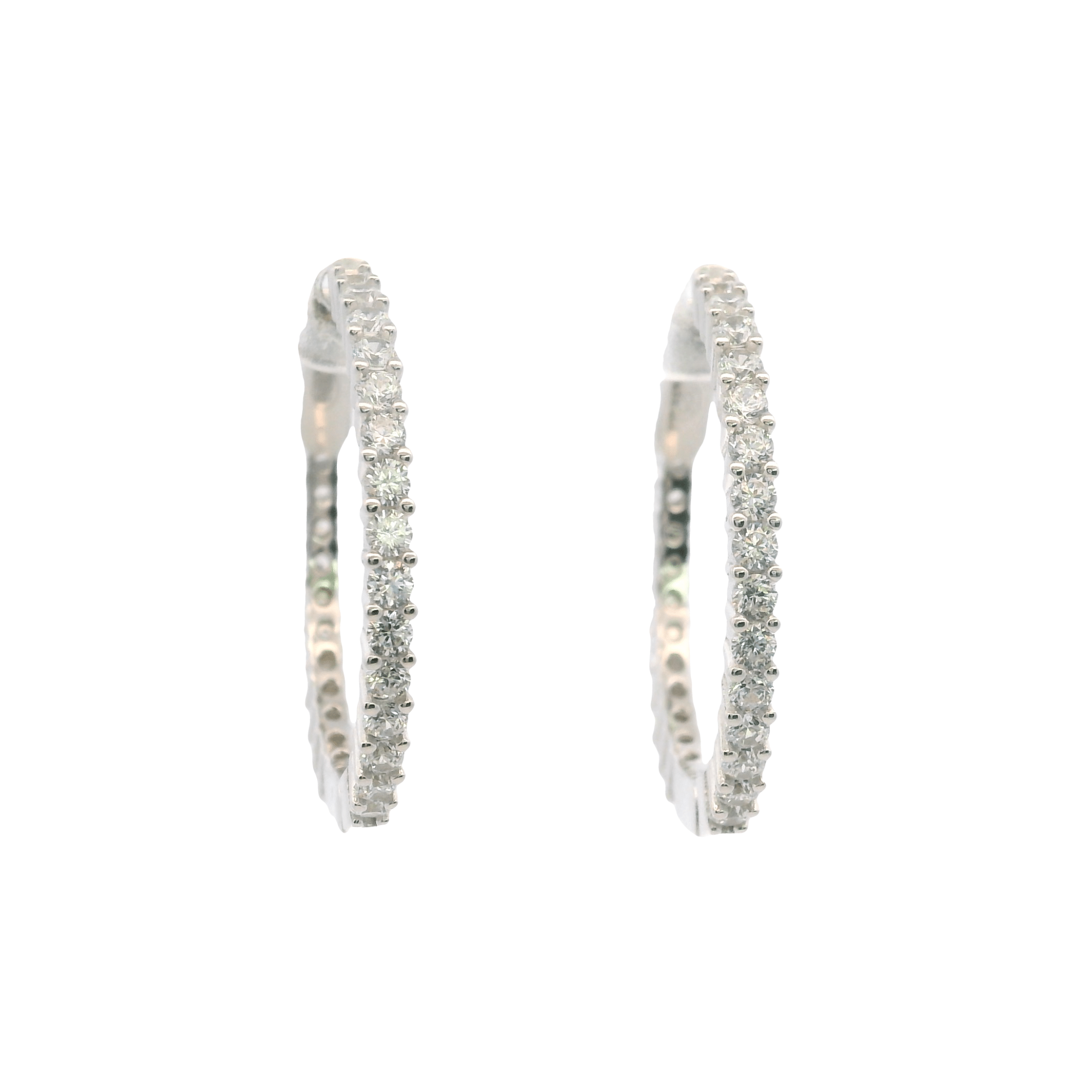 925SL SEMI INFINITY CZ HOOPS - C'SANTOS