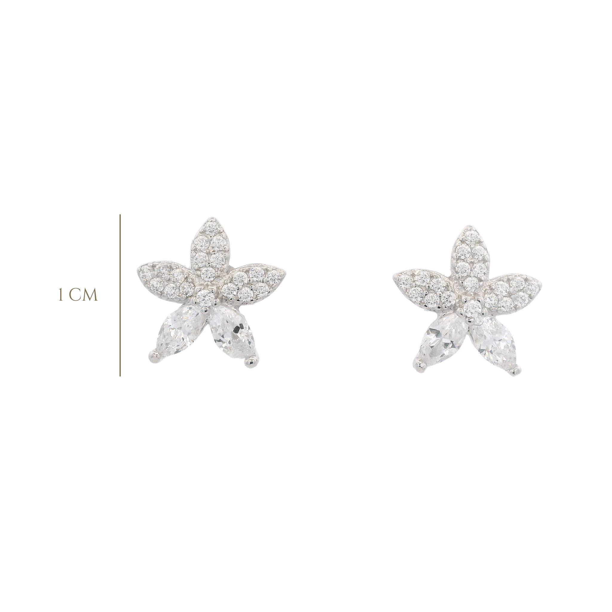 925SL SMALL DAISY EARRINGS - C'SANTOS