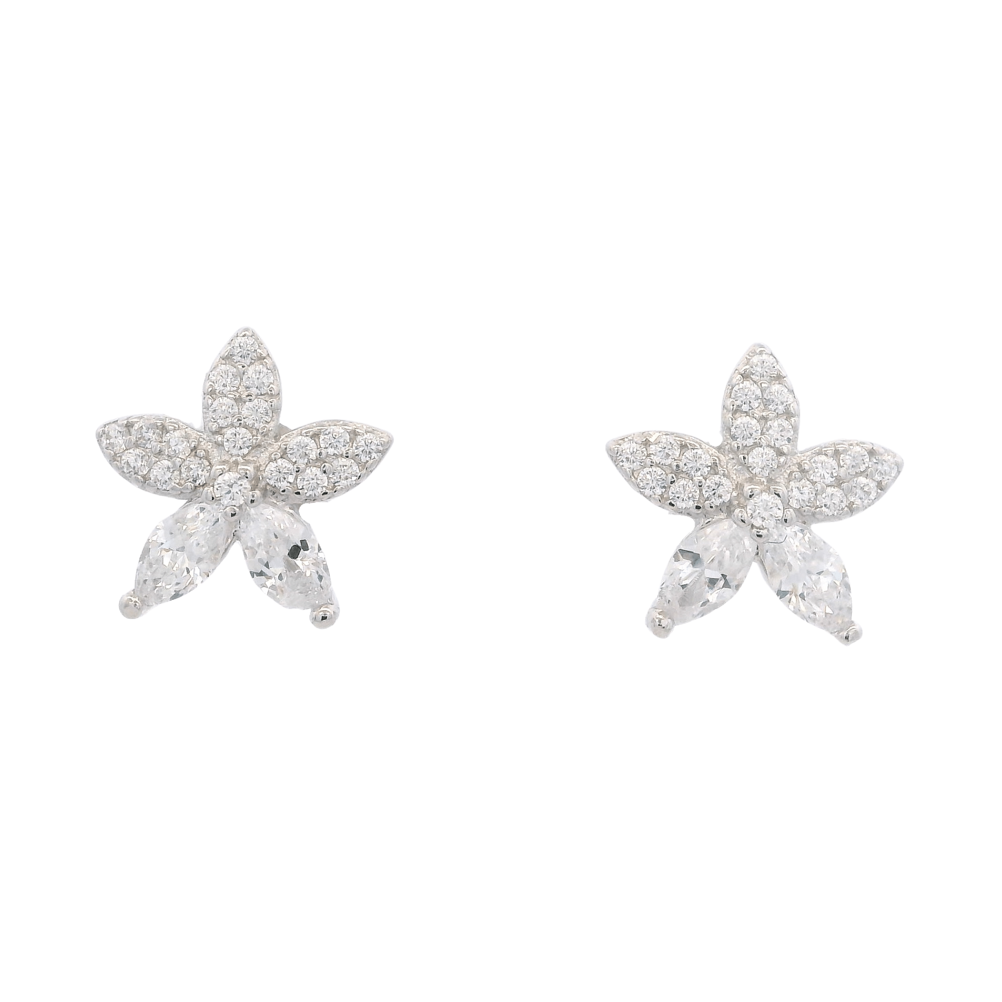 925SL SMALL DAISY EARRINGS - C'SANTOS