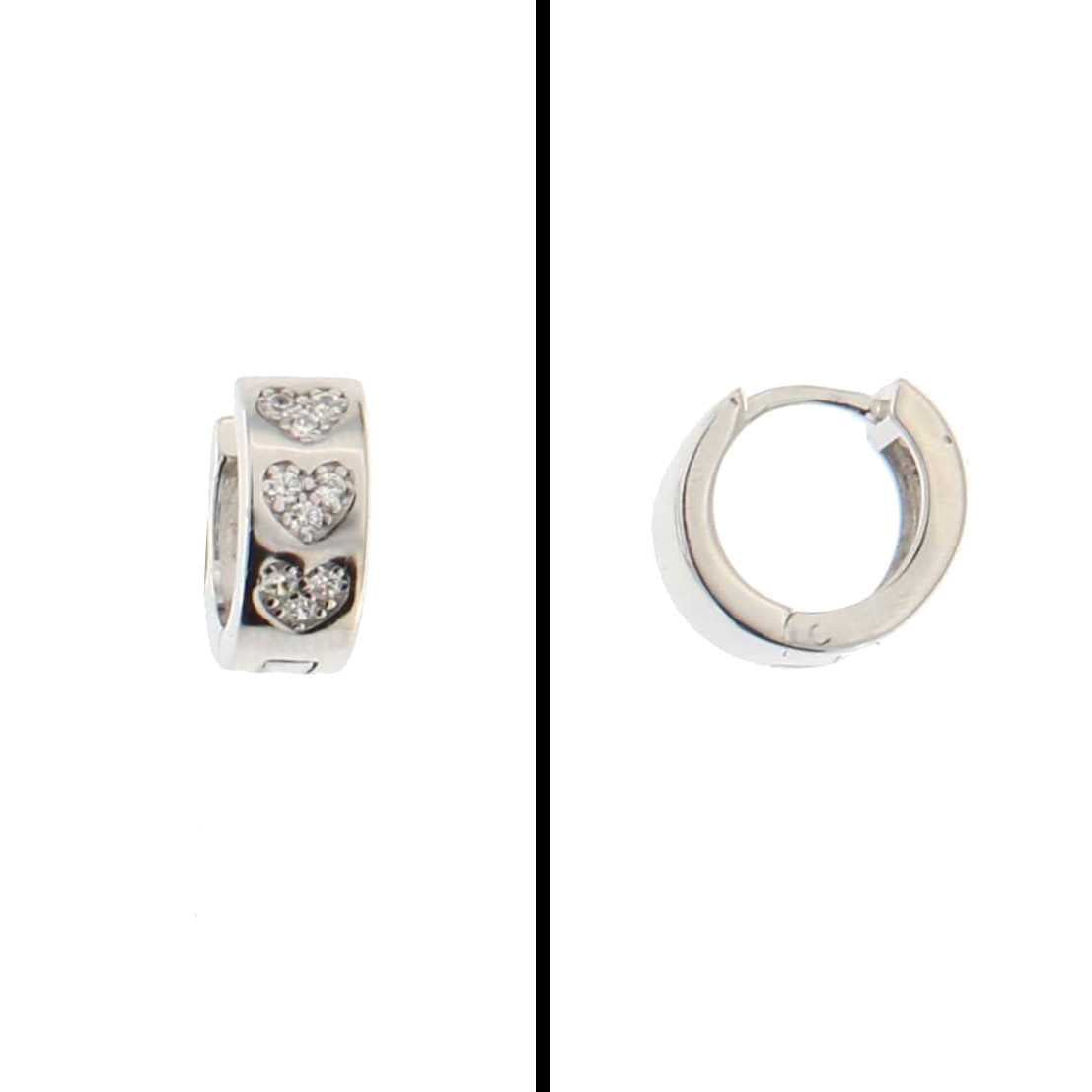 925SL TRIPLE HEART PAVE ADJUSTABLE HUGGIES - C'SANTOS